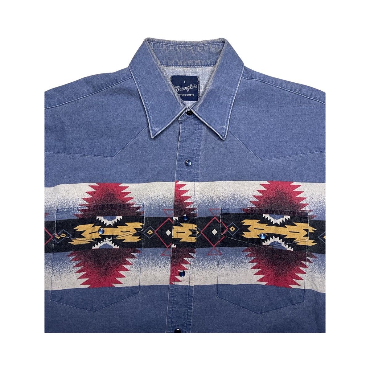 Vintage × Wrangler vintage wrangler tribal print pearl snap button up shirt Size US L / EU 52-54 / 3 - 2 Thumbnail