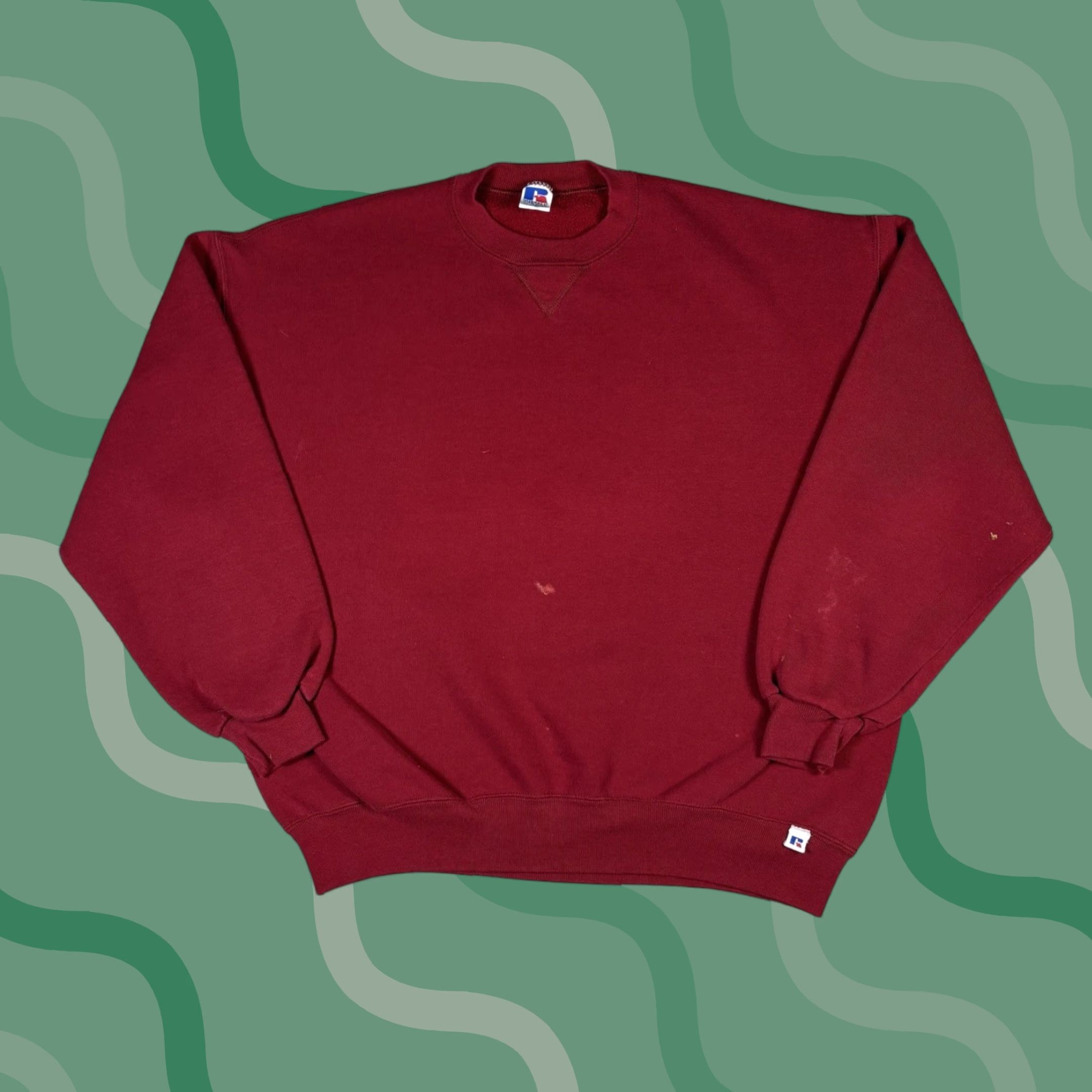 Russell Athletic VINTAGE Russell Athletic Sweatshirt Crew Neck XL Red 90s Mens All Seasons Gym & Training Vintage 90s Size US XL / EU 56 / 4 - 1 Thumbnail