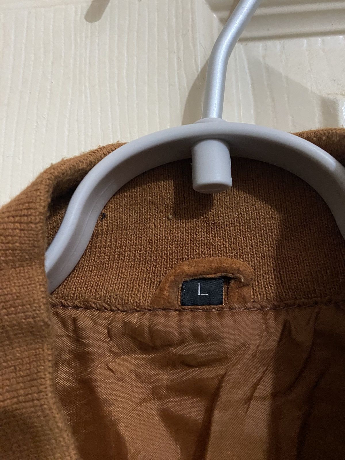 Vintage Vintage Floral Bomber Jacket – Brown Faux Suede Sleeves Size US L / EU 52-54 / 3 - 6 Thumbnail