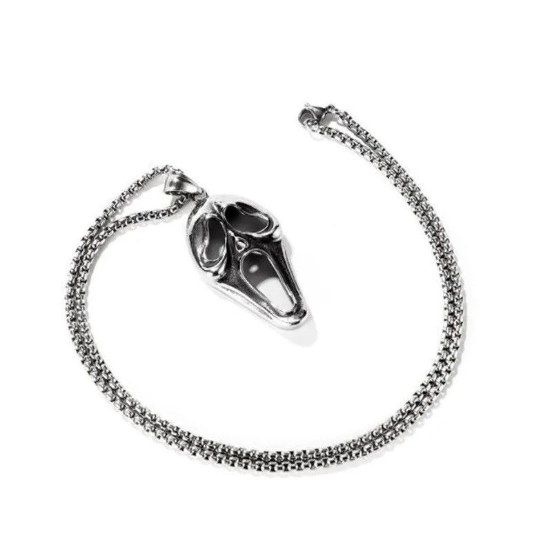 Jewelry Screaming Skull Mask Pendant Necklace Size ONE SIZE - 6 Thumbnail