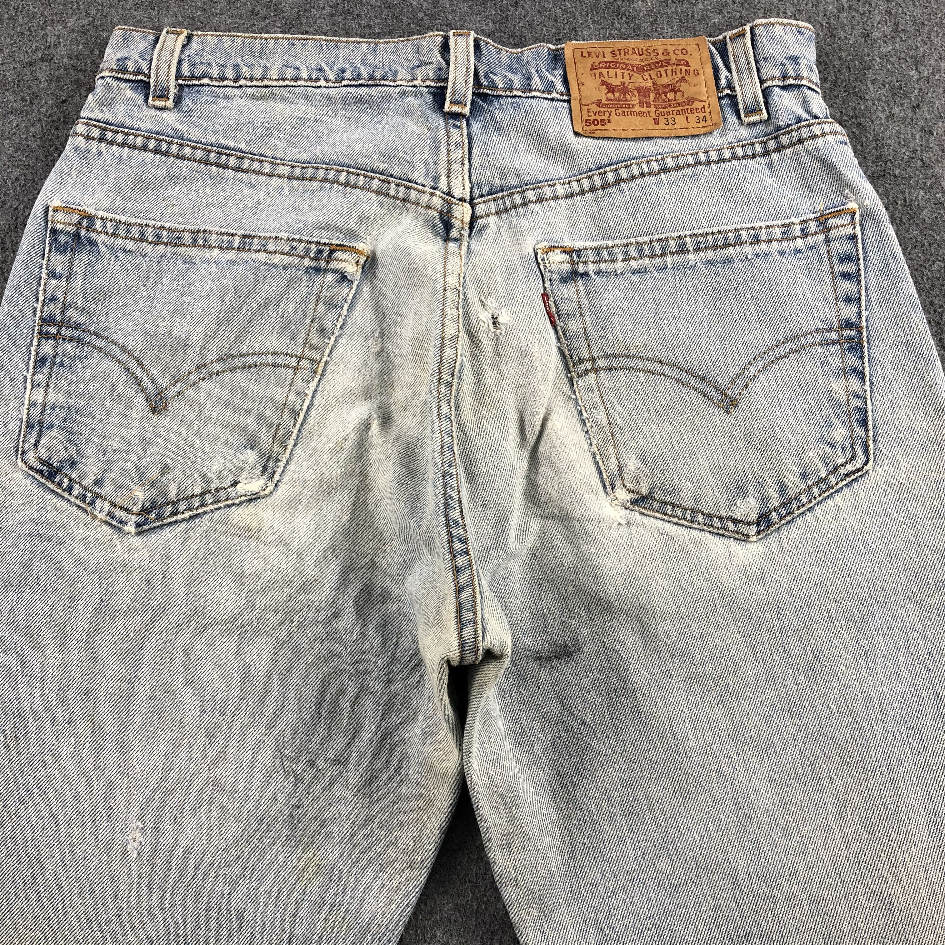 Levi's Vintage 90s Light Wash Levis 505 Jeans-J1987 Size US 32 / EU 48 - 4 Thumbnail