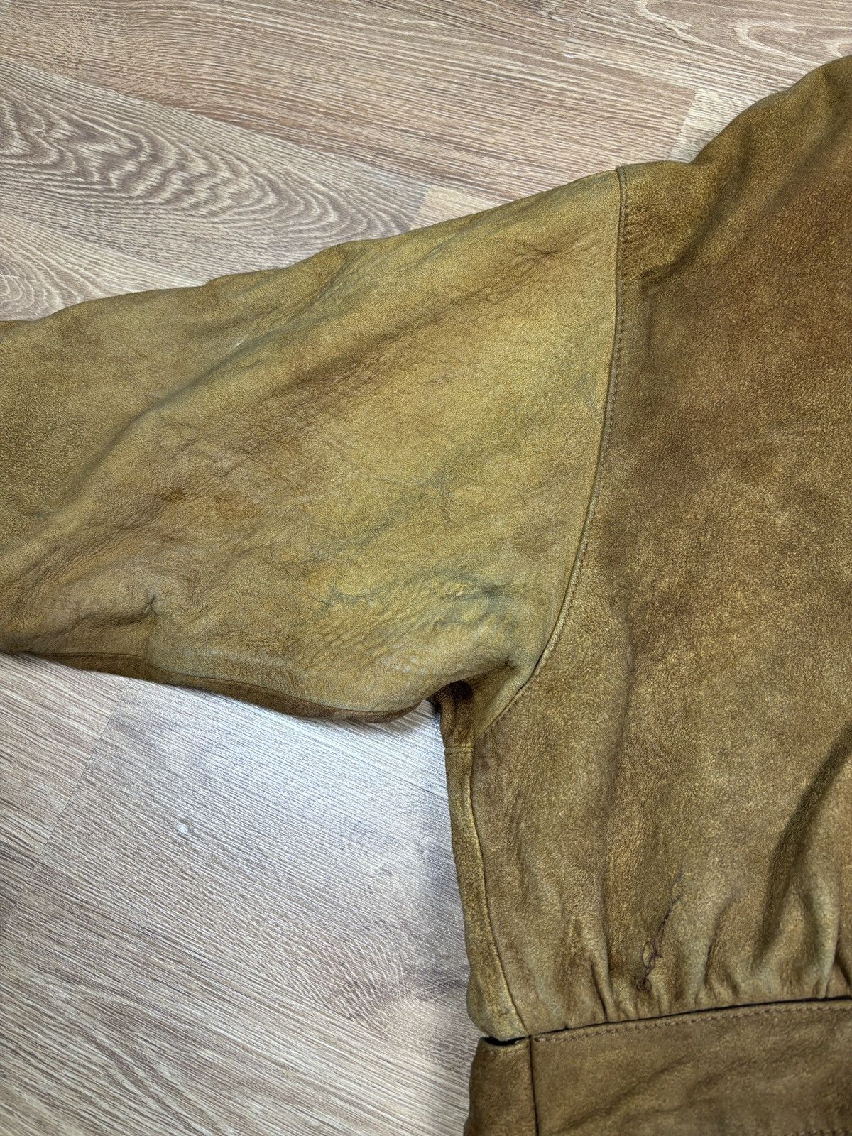 Emporio Armani 90s Emporio Armani Shearling Collar Suede Aviator Jacket Size US S / EU 44-46 / 1 - 12 Thumbnail