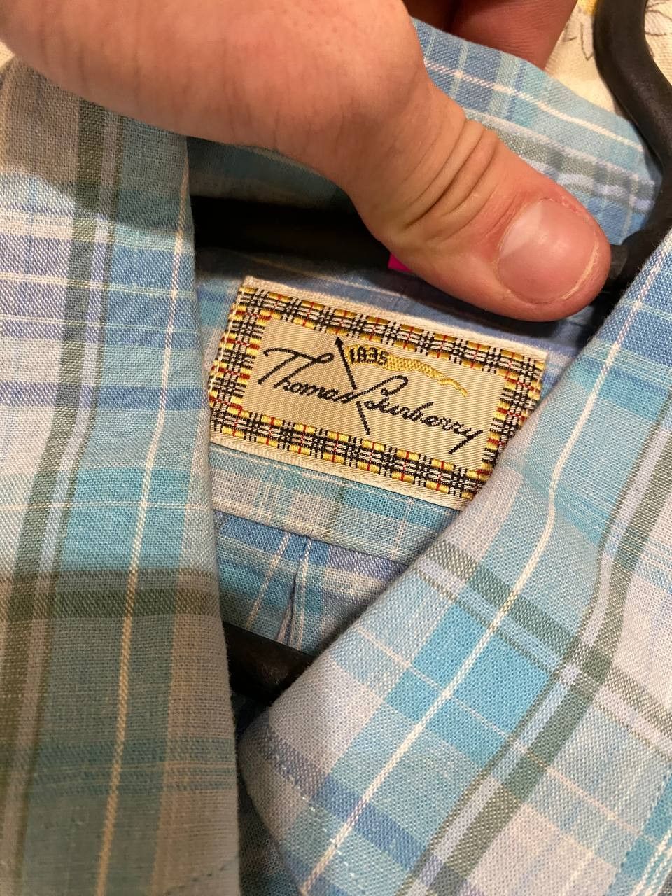 Burberry Burberry London Long Shirt Men's Check Plaid Size US L / EU 52-54 / 3 - 5 Thumbnail