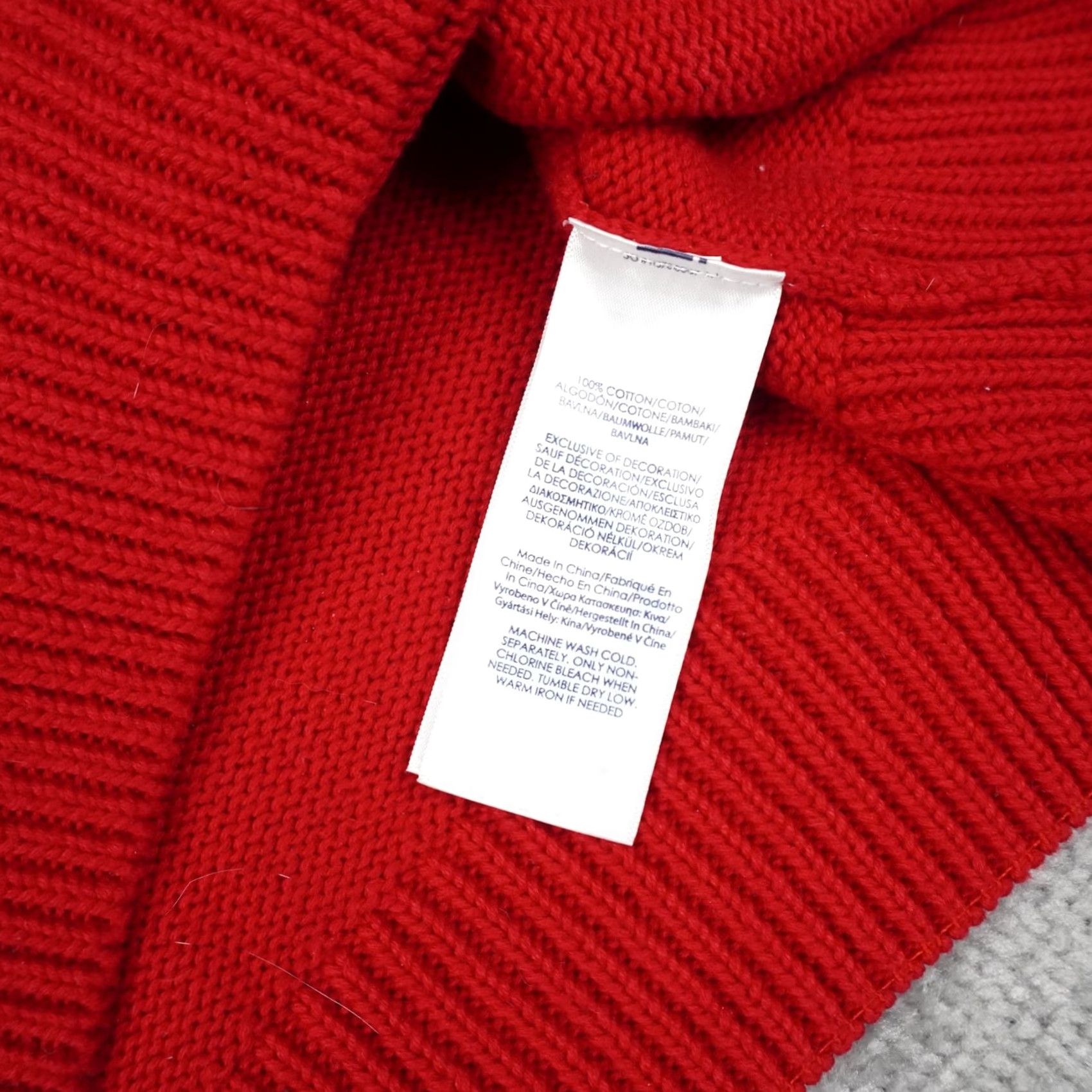 Chaps Chaps Logo Knit Mens Medium Red Long Sleeve V Neck Pullover Sweater Size US M / EU 48-50 / 2 - 6 Thumbnail