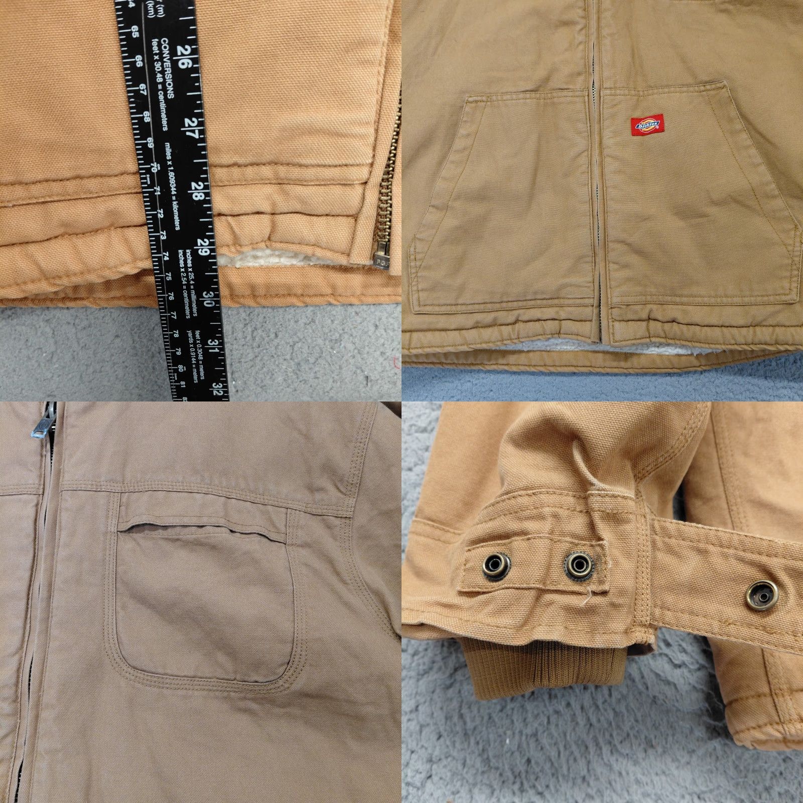 Dickies Dickies Jacket Men's XXL TALL Khaki Canvas Sherpa Lined Workwear Brown Read measurements in pics Read Size US XXL / EU 58 / 5 - 9 Thumbnail