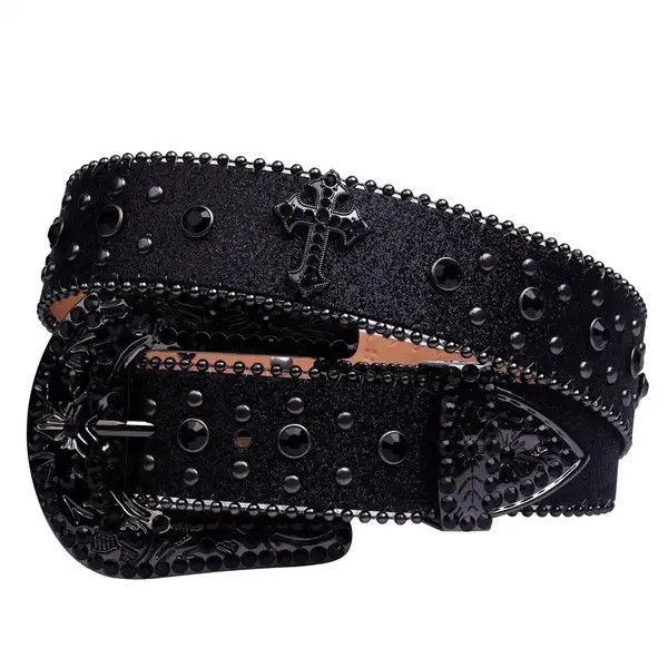 Leather Sachiko x Itou Cross Black PU Leather Belt Size ONE SIZE - 7 Thumbnail