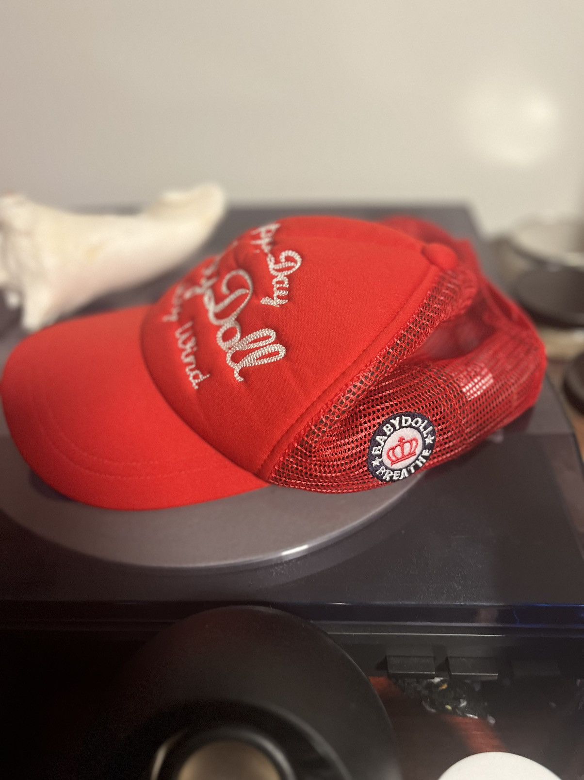 Vintage Vintage Stitched Lettering Trucker Cap Size ONE SIZE - 4 Thumbnail