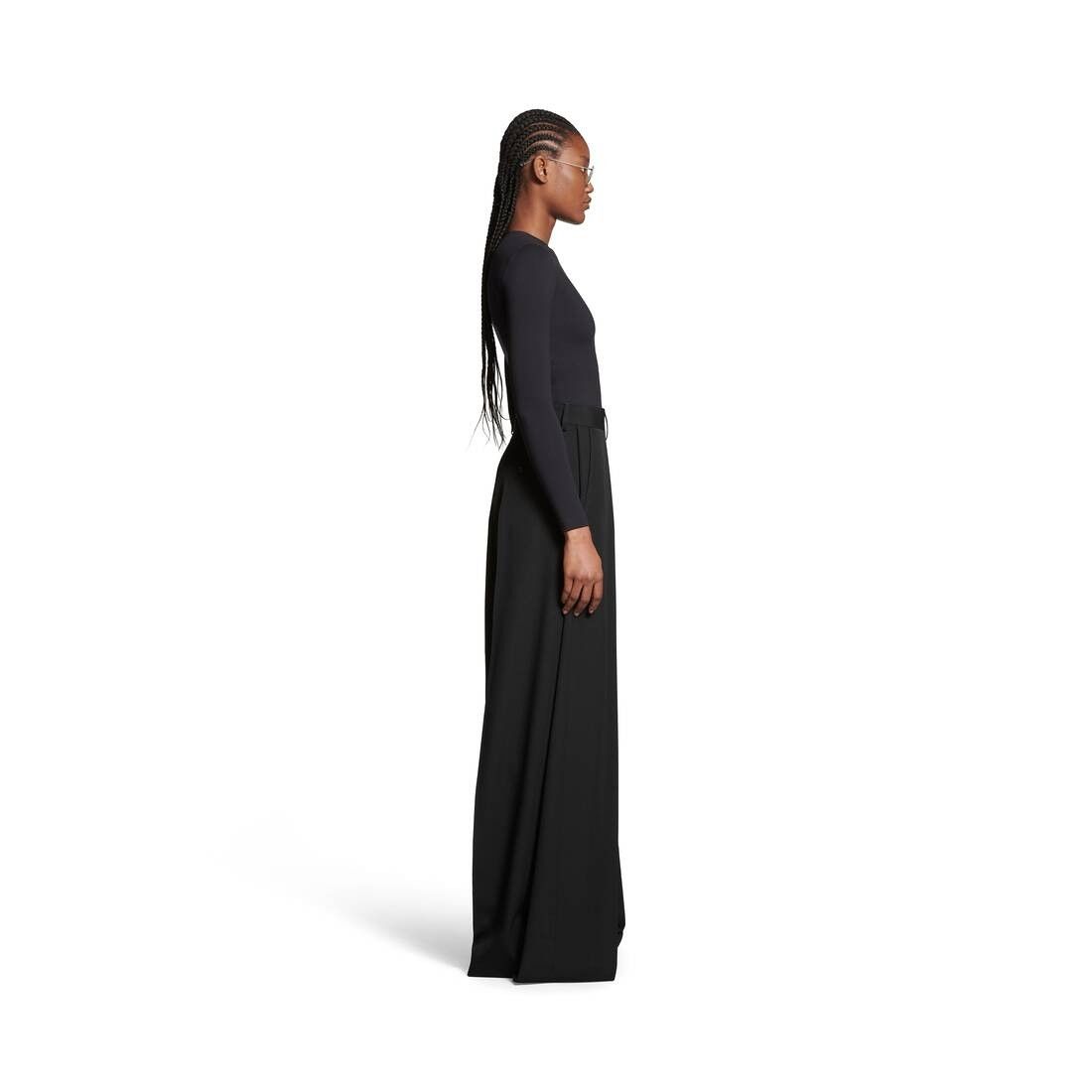 Balenciaga o1s1rm0825 Double Front Pants in Black Size 25" / US 0 / IT 36 - 3 Thumbnail