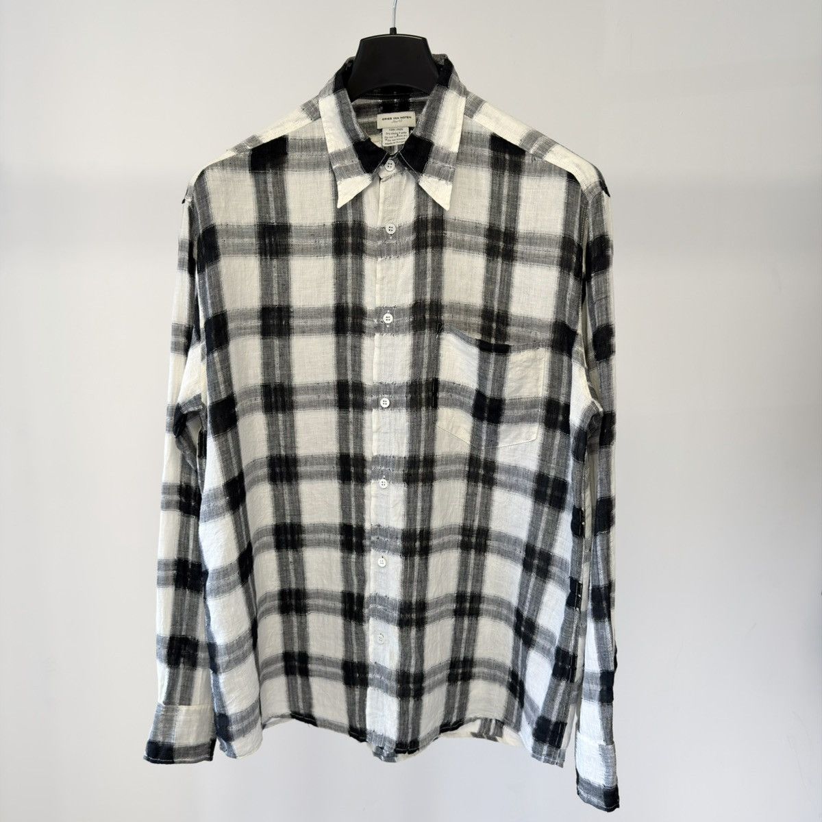 Dries Van Noten Early 2000s ‘Cobweb Weave’ Check Shirt Size US M / EU 48-50 / 2 - 1 Thumbnail