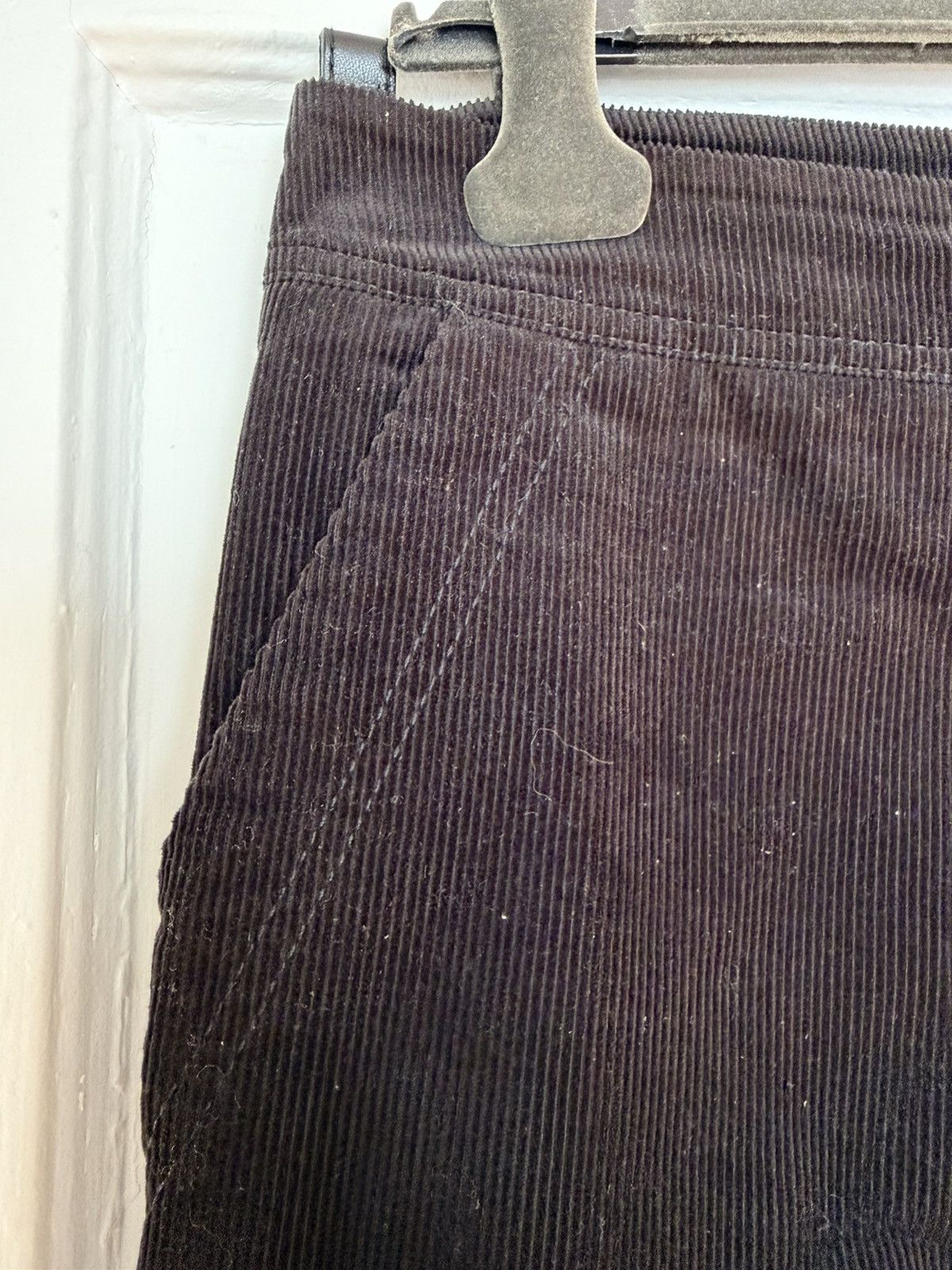 Bally Bally Men’s Black Corduroy Pants Straight Leg Flat Front Size US 32 / EU 48 - 2 Thumbnail