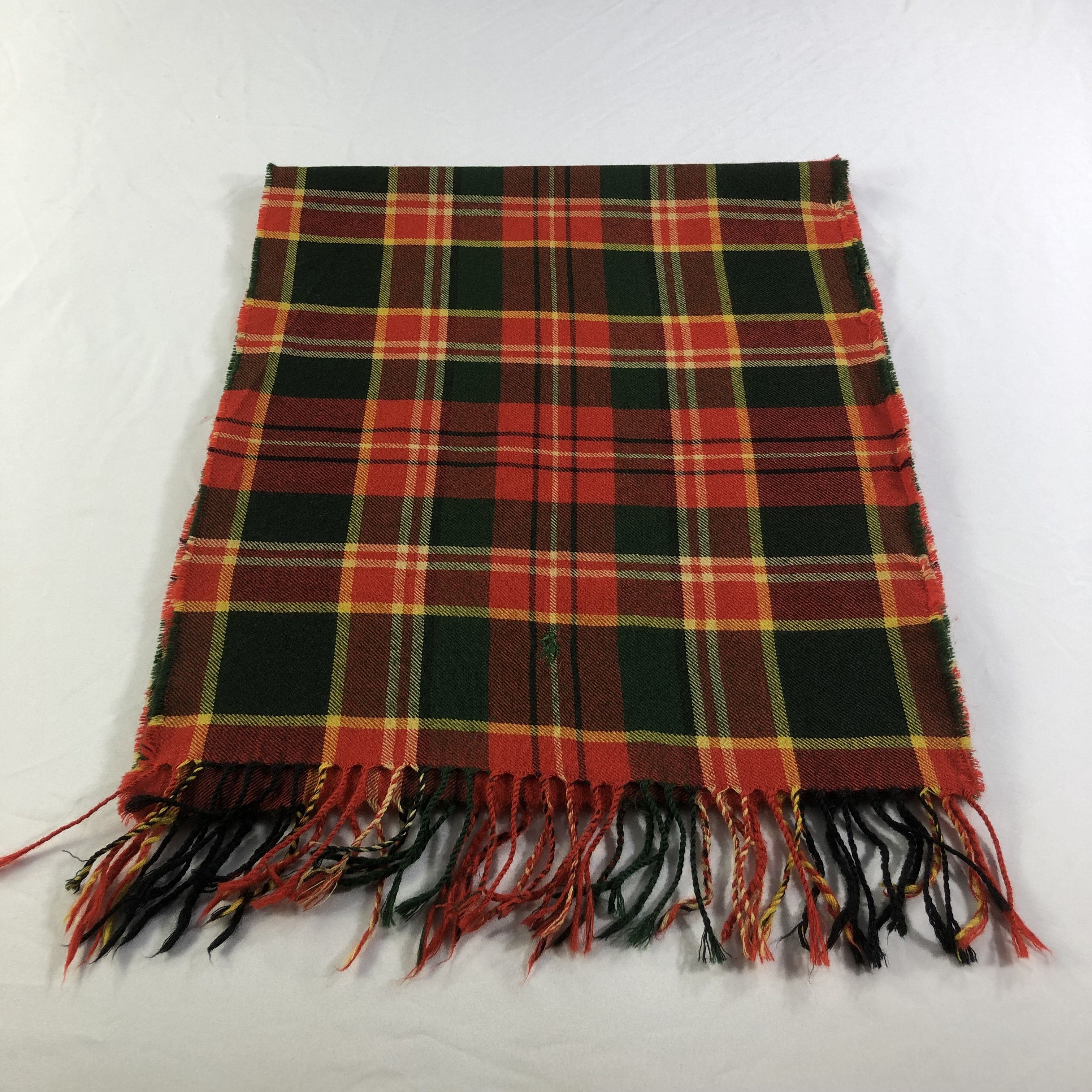 Polo Ralph Lauren Polo Ralph Lauren Tartan Wool Scarf Muffler V1581 Size ONE SIZE - 2 Thumbnail