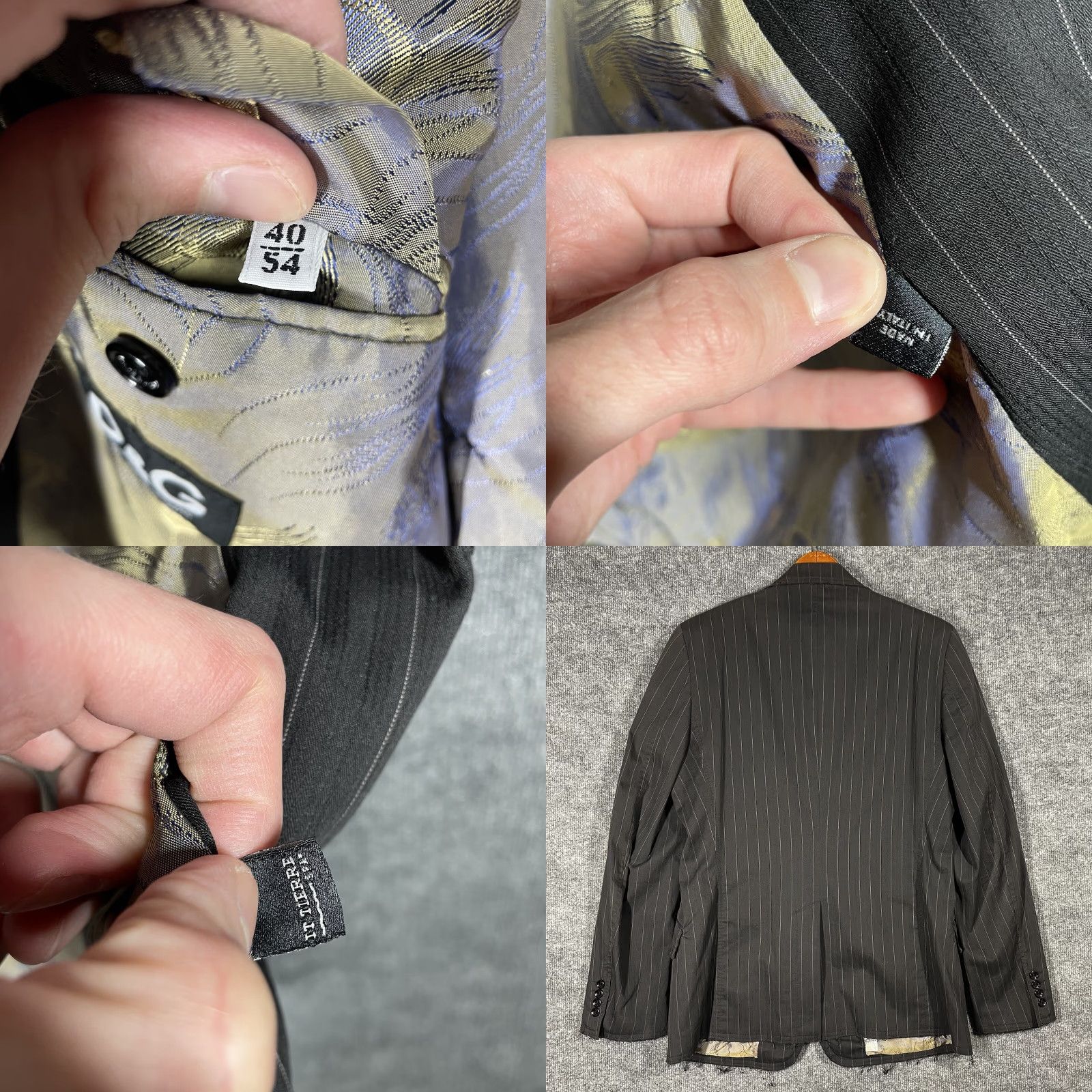 Dolce & Gabbana Dolce&Gabbana Blazer Jacket Mens Size 40 Striped Black Two-Button Single-Breasted 2 Piece Classic Designer Special Occasion Mantel Jacket Mens Size 40R - 9 Thumbnail