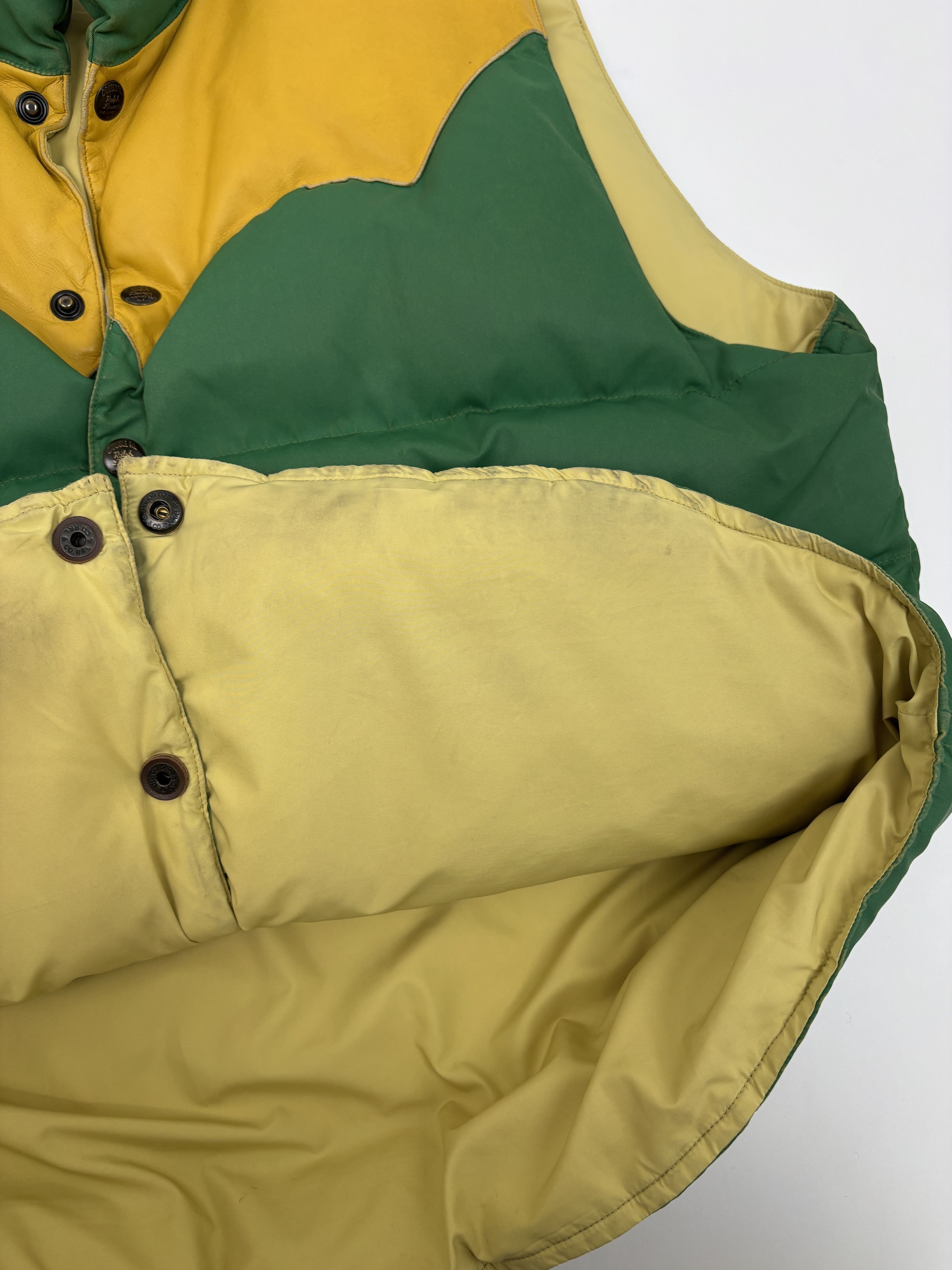 RRL Ralph Lauren RRL Leather Yoke Quilted Vest Size US XL / EU 56 / 4 - 12 Thumbnail