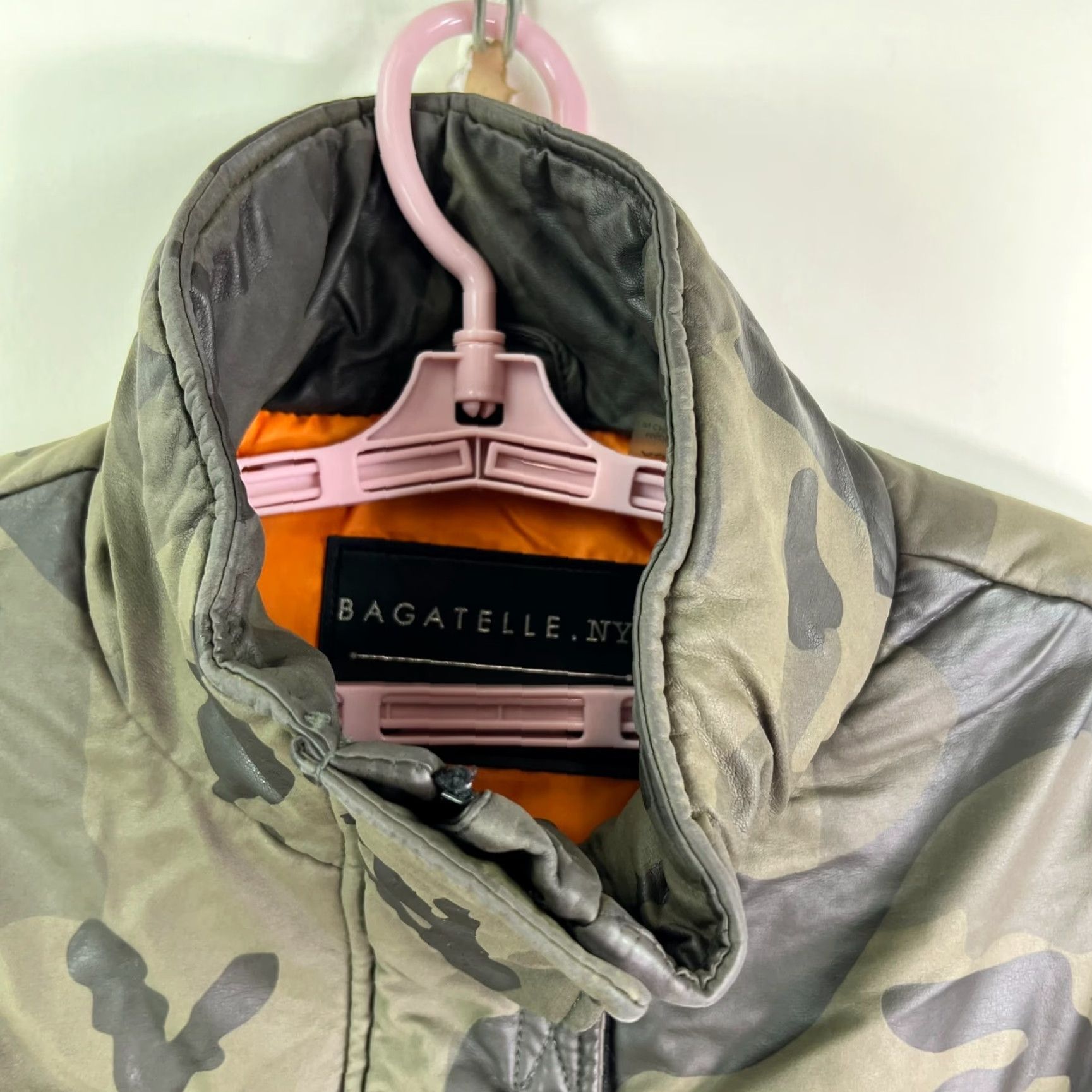 Bagatelle NYC Coated Camo Puffer Womens Jacket Size XS