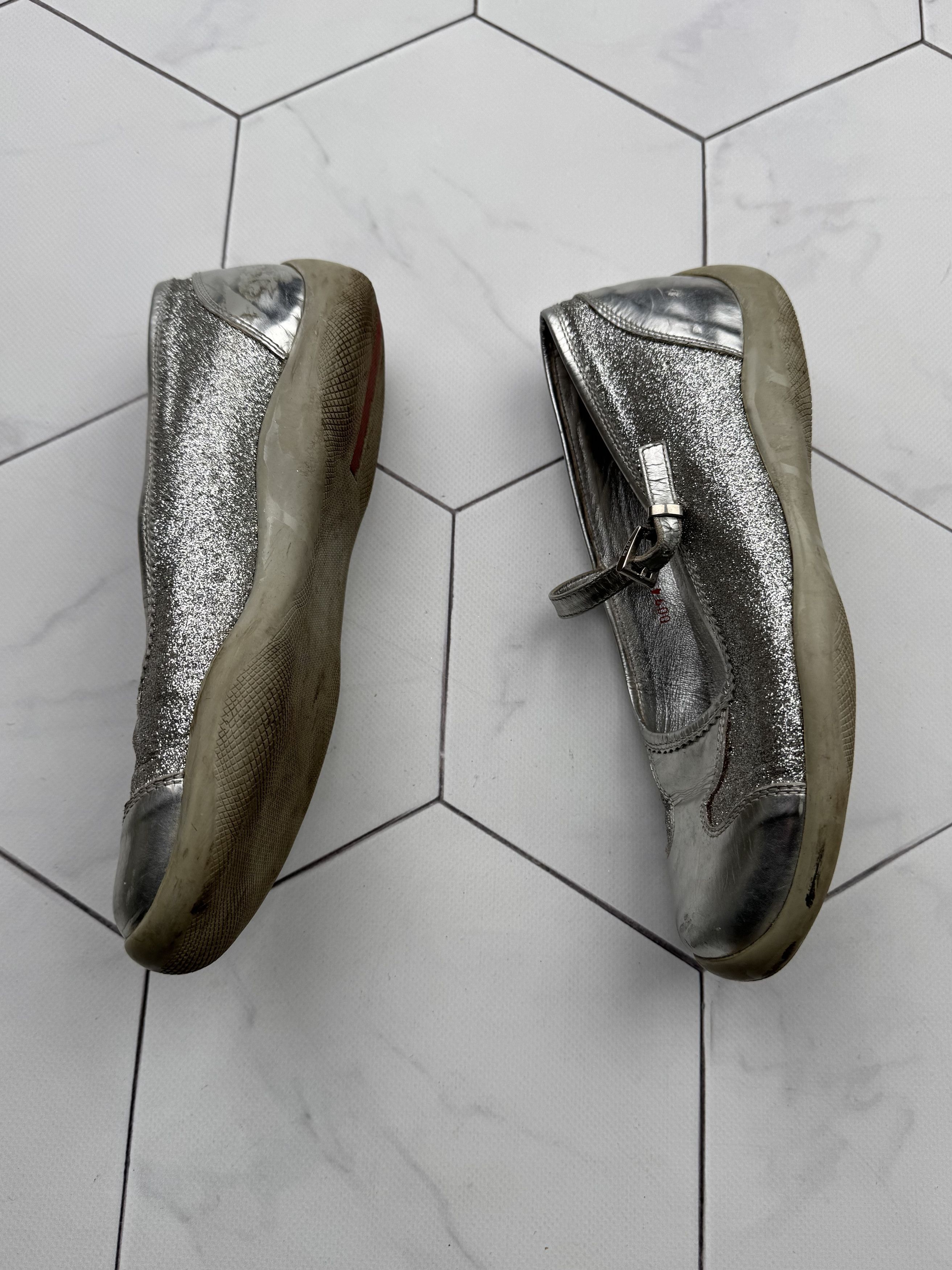Prada Prada Vintage Ballet Flats (B262) Size US 5 / IT 35 - 4 Thumbnail