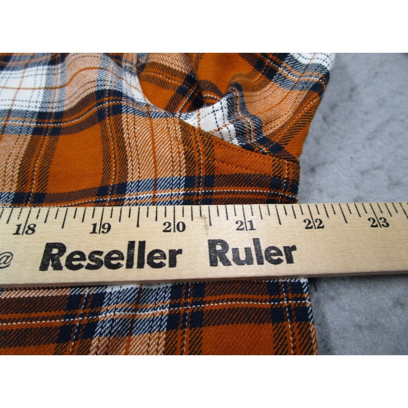 Lucky Brand Lucky Brand Men's Large Orange Plaid Button-Up Flannel Shirt Long Sleeve Pearl Snap Classic Casual Western Size US L / EU 52-54 / 3 - 6 Thumbnail