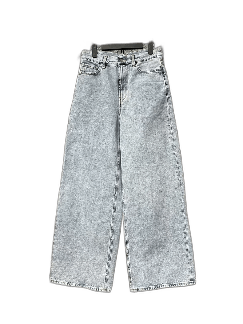 Toteme Toteme Wide Leg Denim Pants in Light Blue-yf Size US 27 - 1 Thumbnail