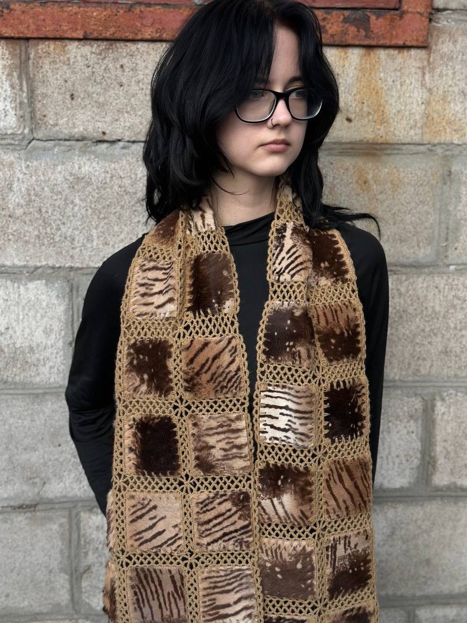 POST ARCHIVE FACTION (PAF) VTG Japanese Style Scarf 160 cm Hype Trend Archival 00s USA Size ONE SIZE - 9 Thumbnail