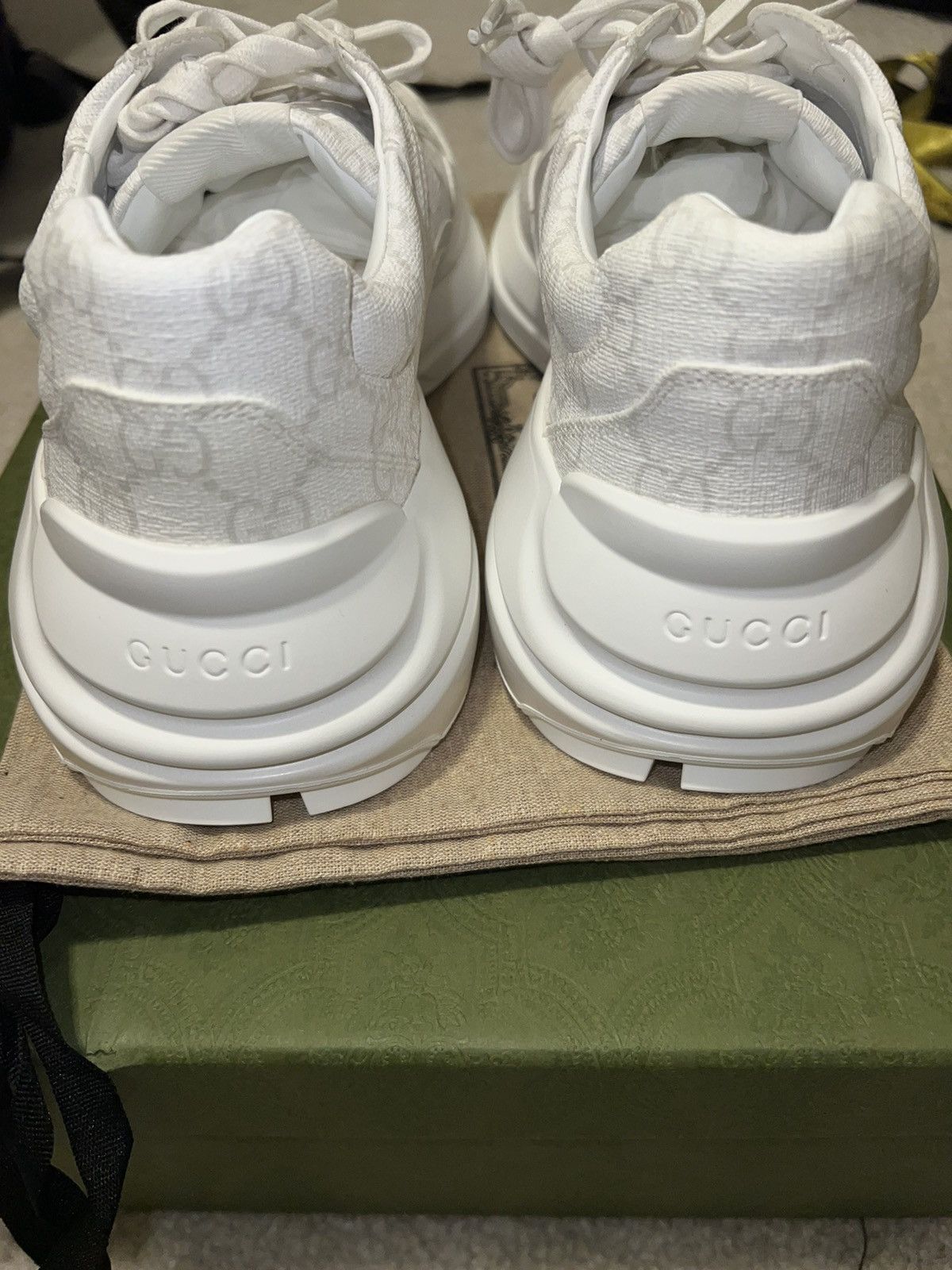 Gucci Gucci Rhyton White GG Supreme Size US 8 / EU 41 - 9 Thumbnail