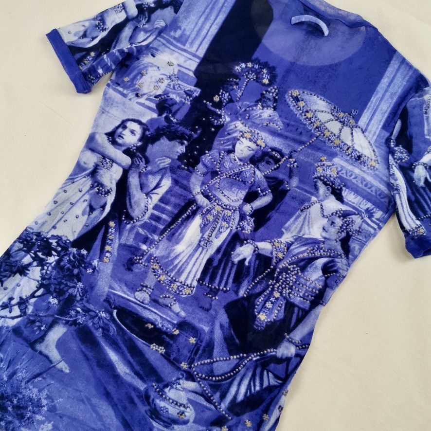 Jean Paul Gaultier SS1998 Jean Paul Gaultier Hindu Painting Mesh Top Vintage Size ONE SIZE - 4 Thumbnail