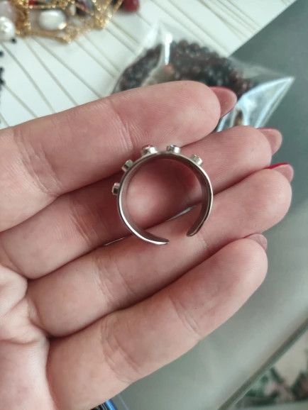 Jewelry Resizable Cubic Zirconia Crystal Steel Rings Size ONE SIZE - 6 Thumbnail