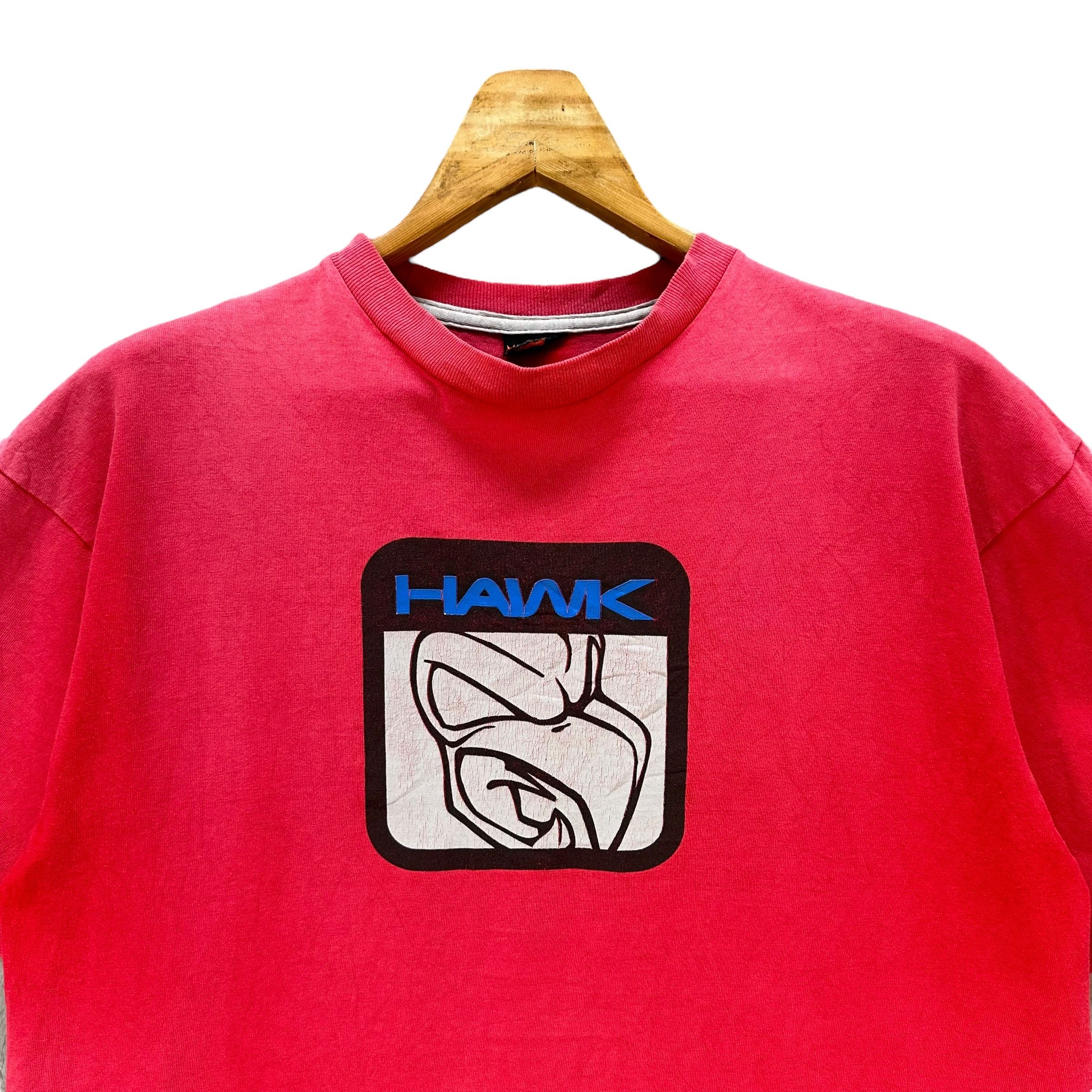 Hawk Vintage HAWK Printed Big Logo Tees #A80-1928 Size US M / EU 48-50 / 2 - 2 Thumbnail