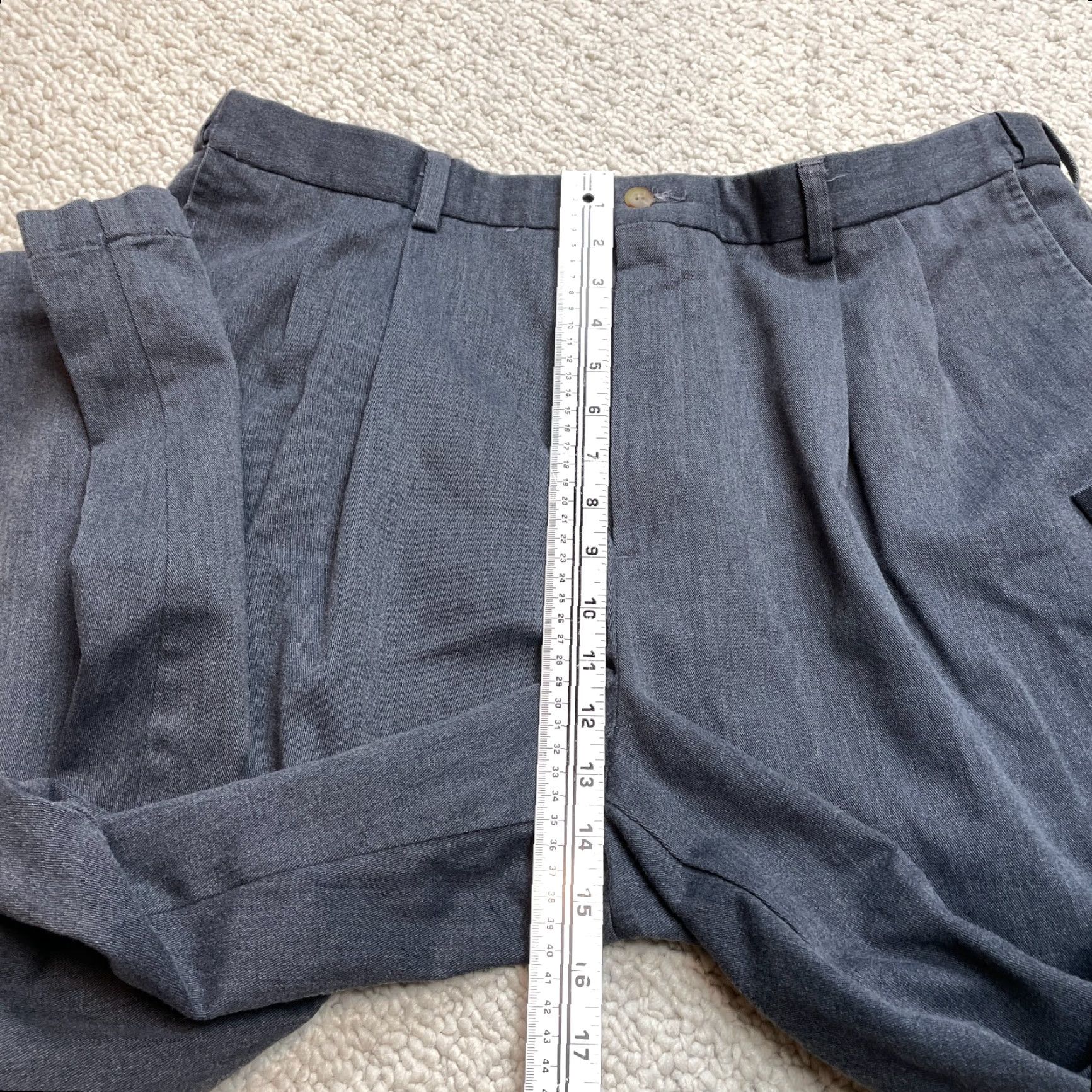 Croft & Barrow Croft & Barrow Chino Pants Mens 40x30 Gray Straight Dress Slacks Cotton Adult Size US 40 / EU 56 - 4 Thumbnail