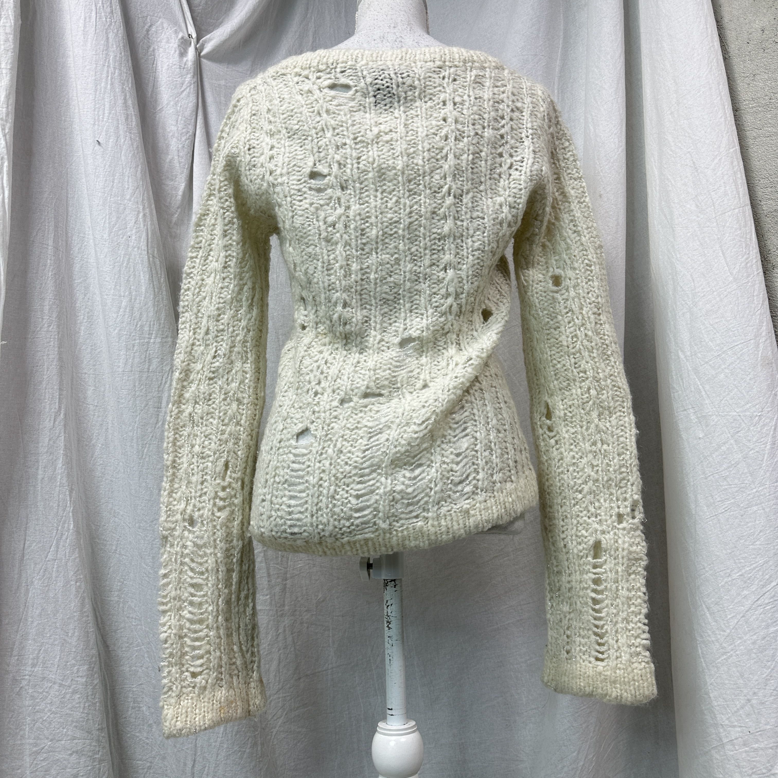 Diesel Vintage Avant Garde Distressed Mohair Diesel Sweater Y2K Size L / US 10 / IT 46 - 8 Thumbnail