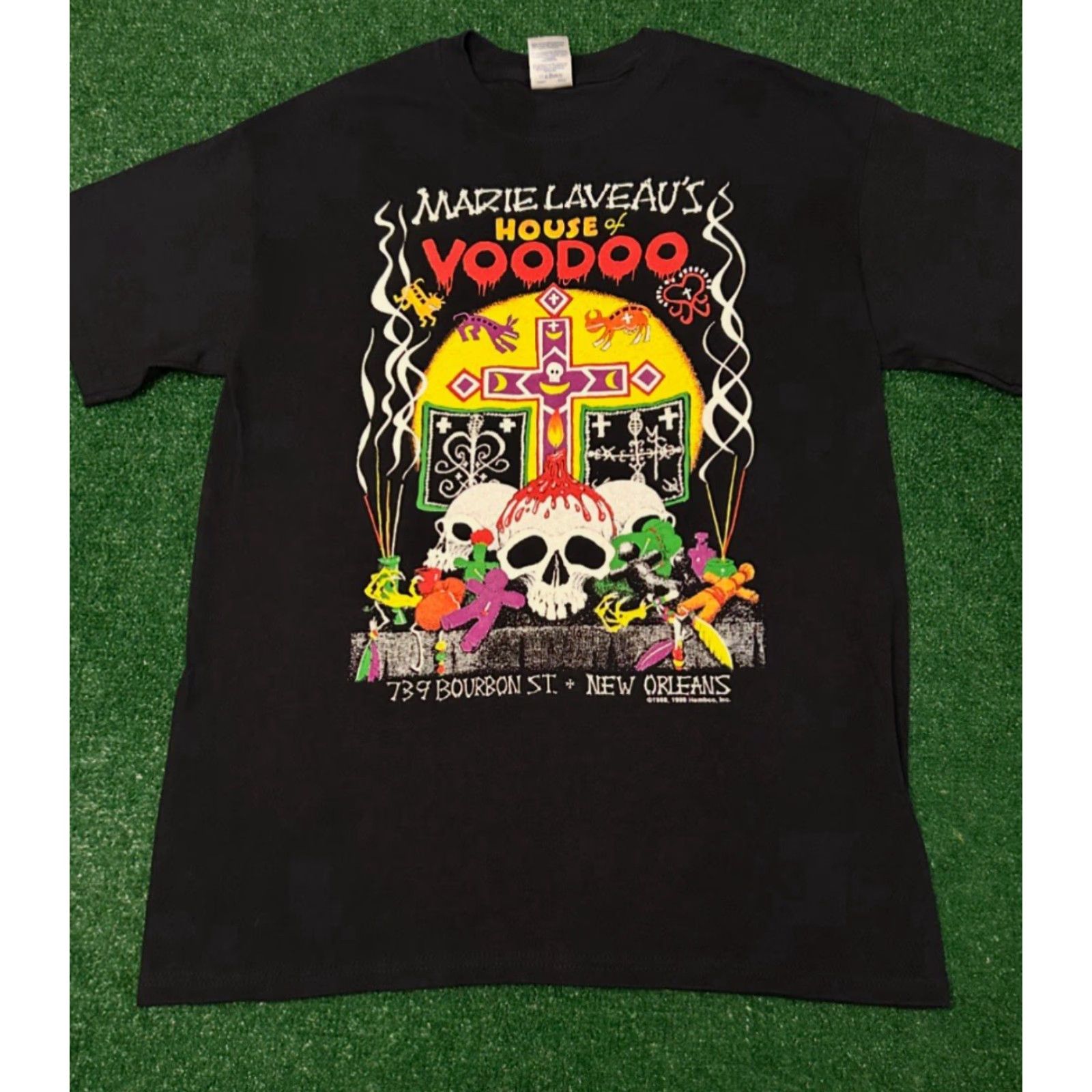 House of CB VINTAGE 90s Marie Laveaus House of Voodoo Mardi Gras New Orleans 1998 Shirt M Size US M / EU 48-50 / 2 - 4 Thumbnail