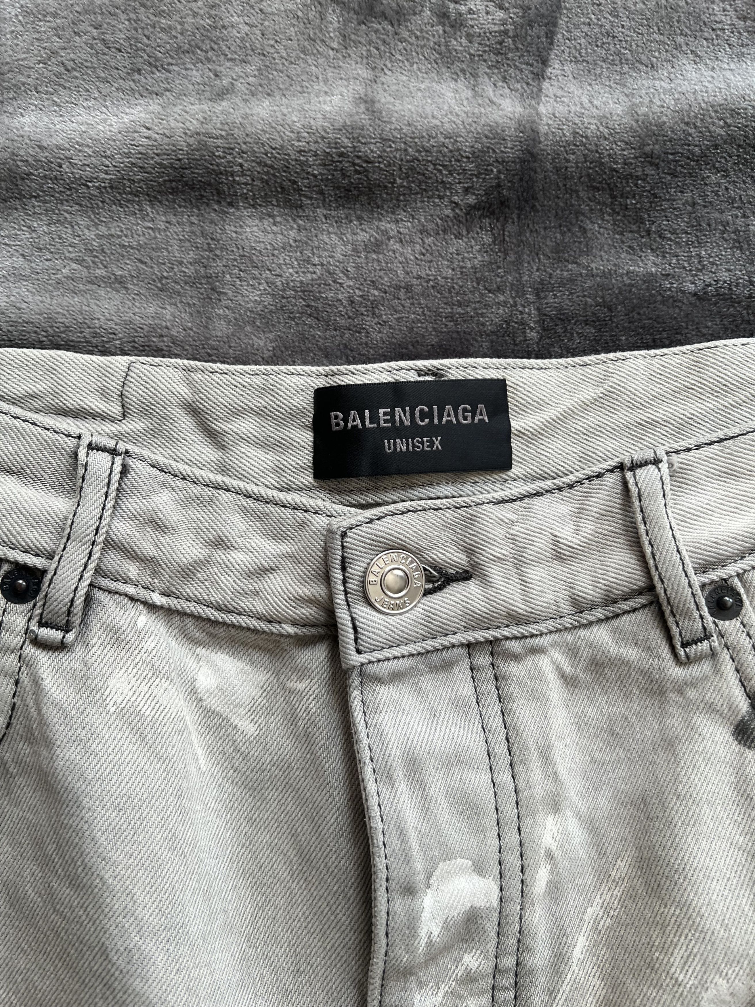 Balenciaga Balenciaga Graffiti Jeans White/Cream Size US 32 / EU 48 - 6 Thumbnail