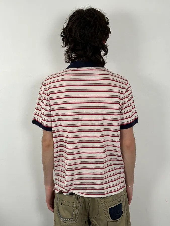 Prada 2000s Prada White & Red Stripes Polo Size US S / EU 44-46 / 1 - 3 Thumbnail