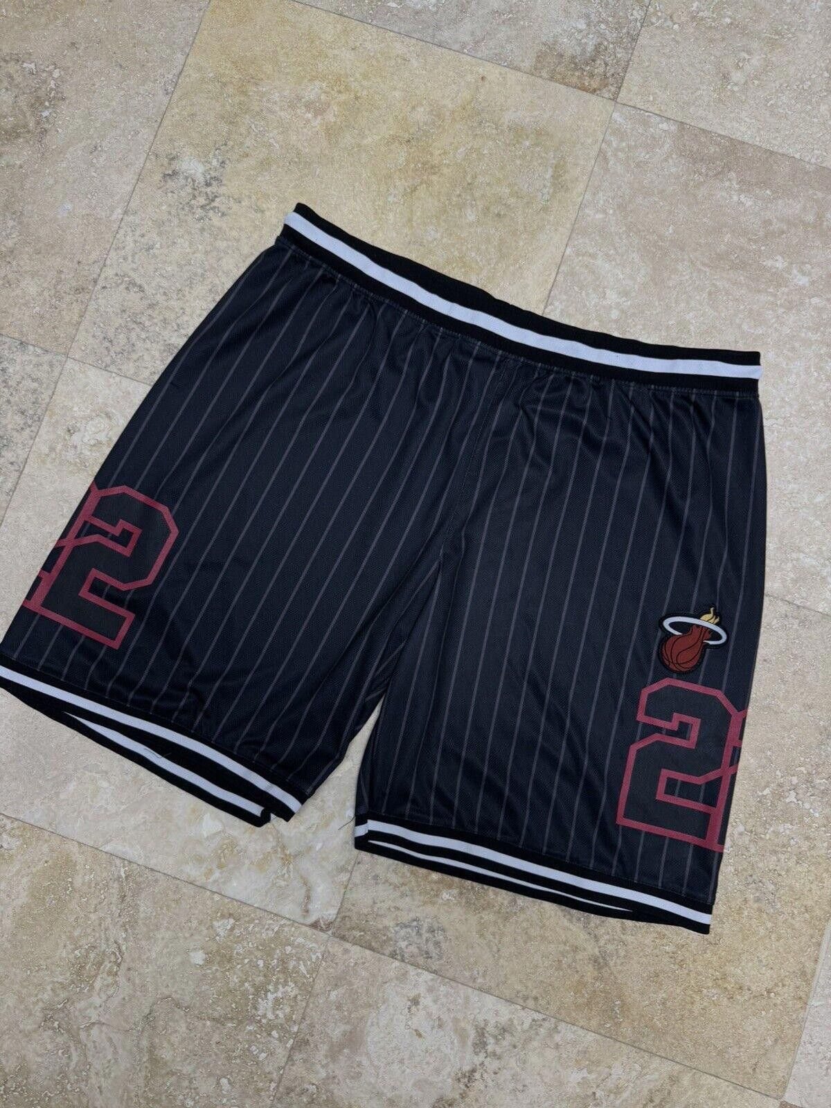 NBA Miami Heat NBA Apparel Shorts #22 JIMMY BUTLER Black & Red Size ONE SIZE - 3 Thumbnail