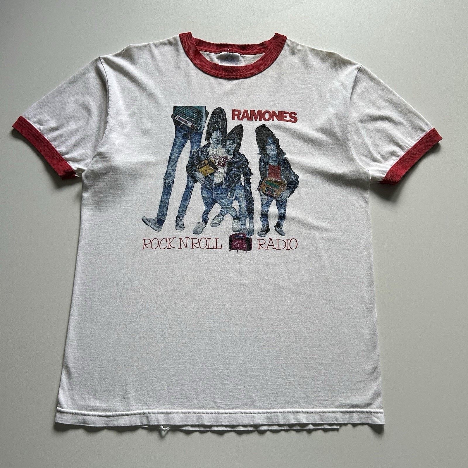 Band Tees × Vintage Vintage Ramones Rock N Roll Radio Ringer T-Shirt Large Y2K Size US L / EU 52-54 / 3 - 1 Thumbnail