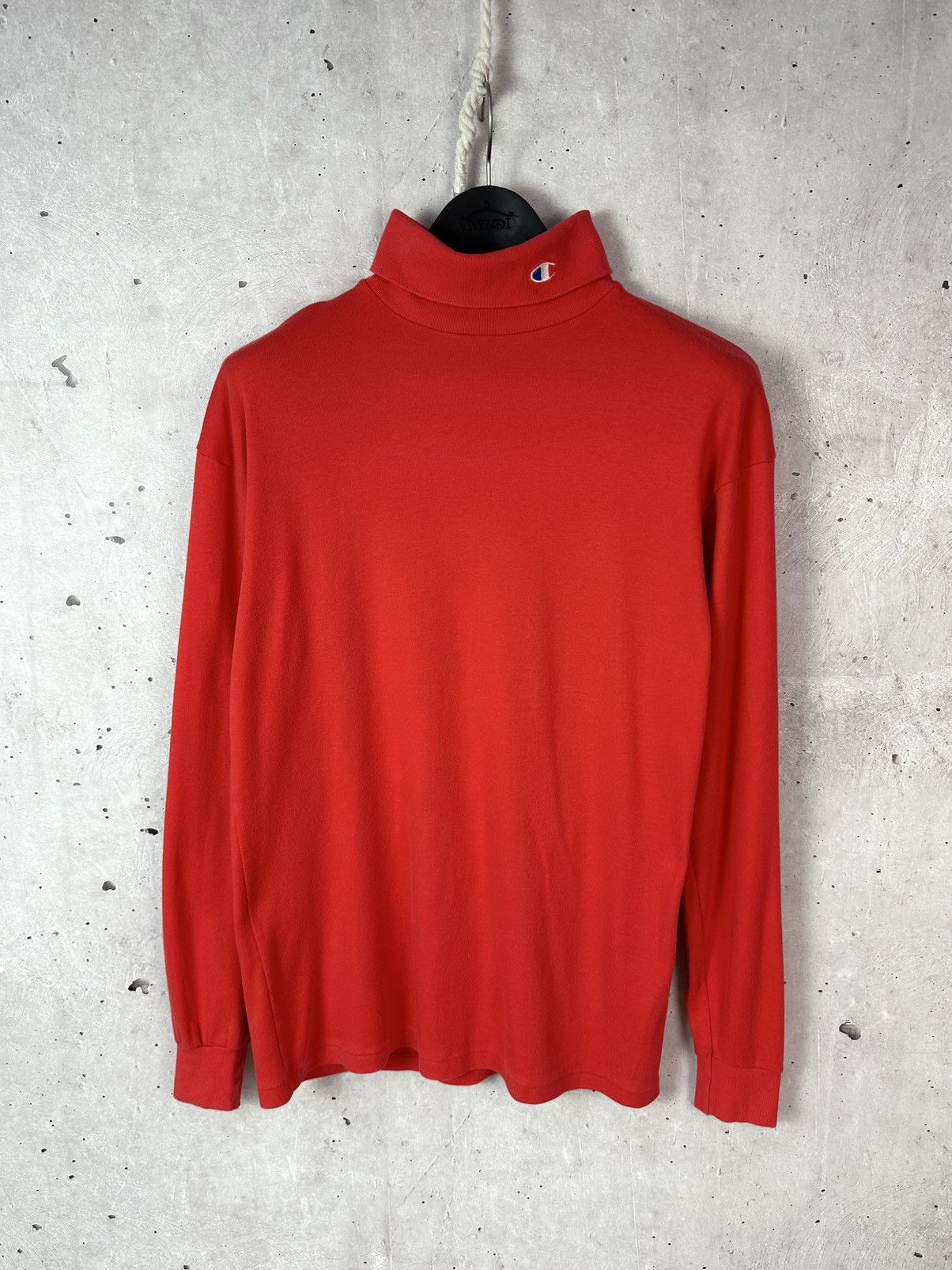 Champion Champion Vintage Red Turtle Neck Long Sleeve Sweatshirt Size US XL / EU 56 / 4 - 1 Thumbnail