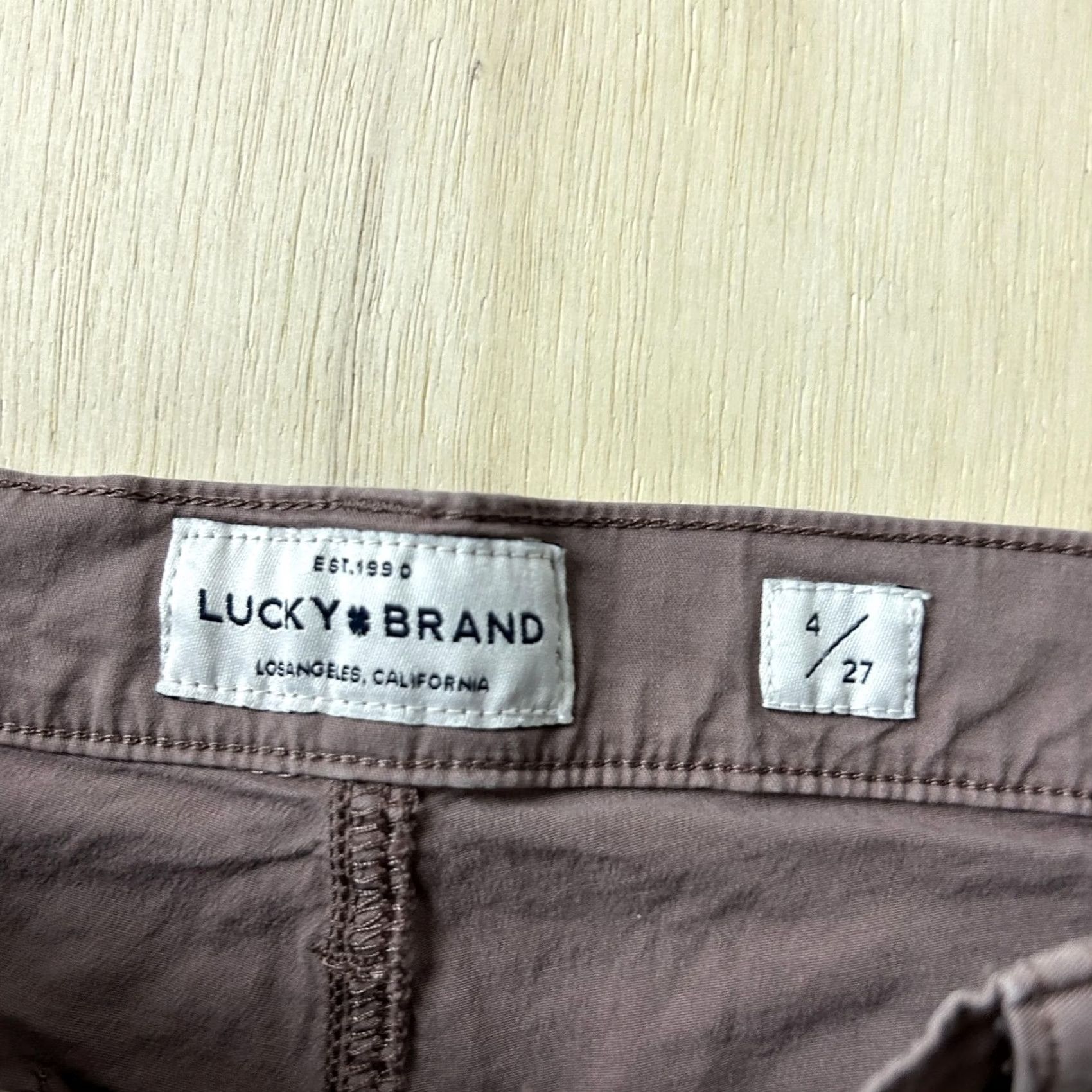 Lucky Brand Lucky Brand Womens Pants Regular 4 Purple Twill Cargo Stretch Pockets Casual Zip Zipper Fit Size 27" / US 4 / IT 40 - 2 Thumbnail