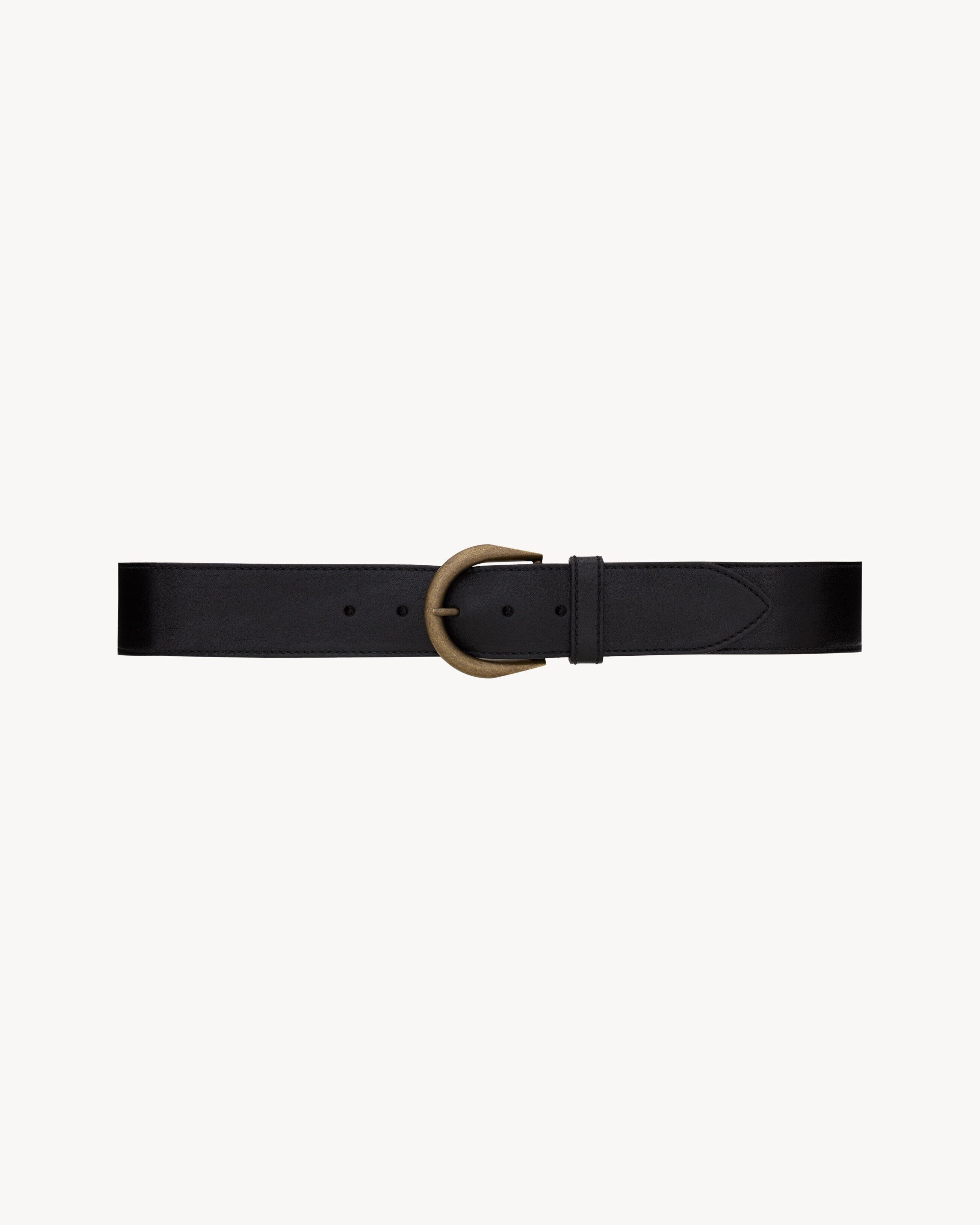 Saint Laurent Paris o1bcso1str1224 Size: 75 /Croissant De Lune Belt in Black Size ONE SIZE - 1 Preview