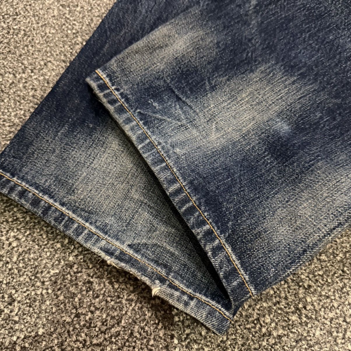 Levi's Made & Crafted 🔥🔥 Vintage Y2K Levis 501 Mud Distressed Rusty Denim Size US 34 / EU 50 - 9 Thumbnail