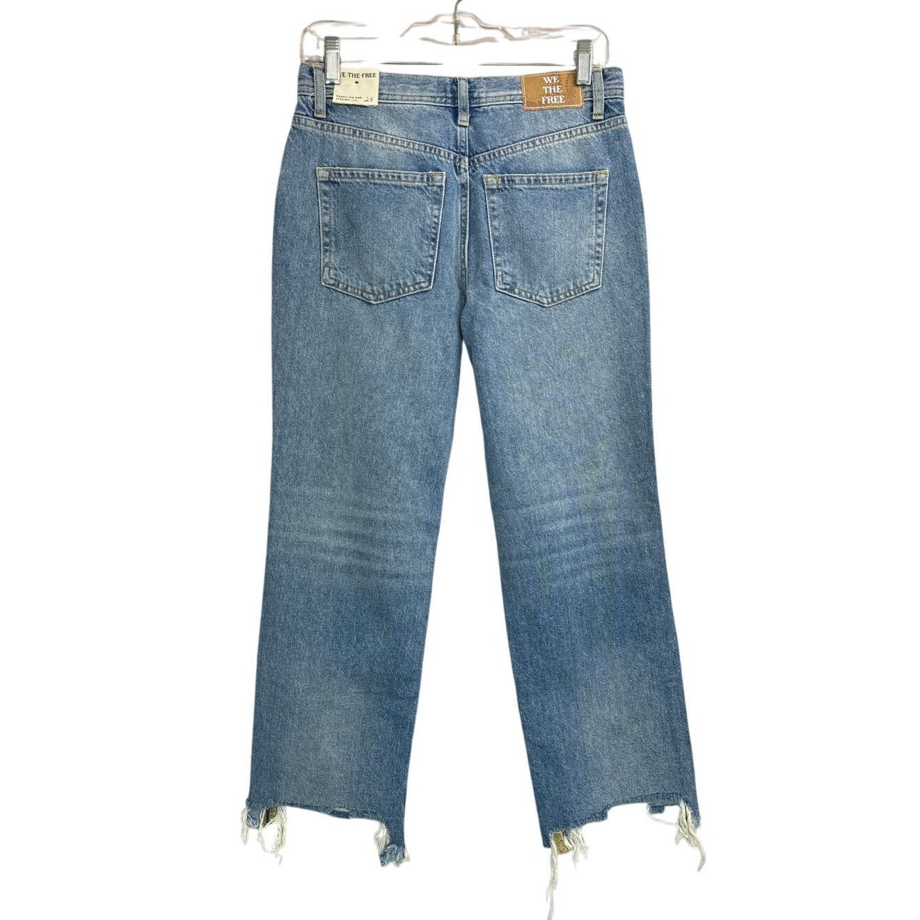 Free People NWT Free People Distress Straight Leg Jeans Size 25 Boho Size 25" / US 0 / IT 36 - 5 Thumbnail