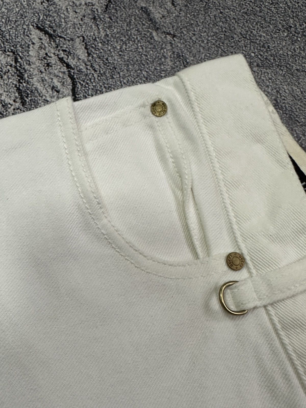 Gucci Vintage Gucci Anchor Sailor White Bootcut Jeans IT 42 Size 28" / US 6 / IT 42 - 16 Thumbnail