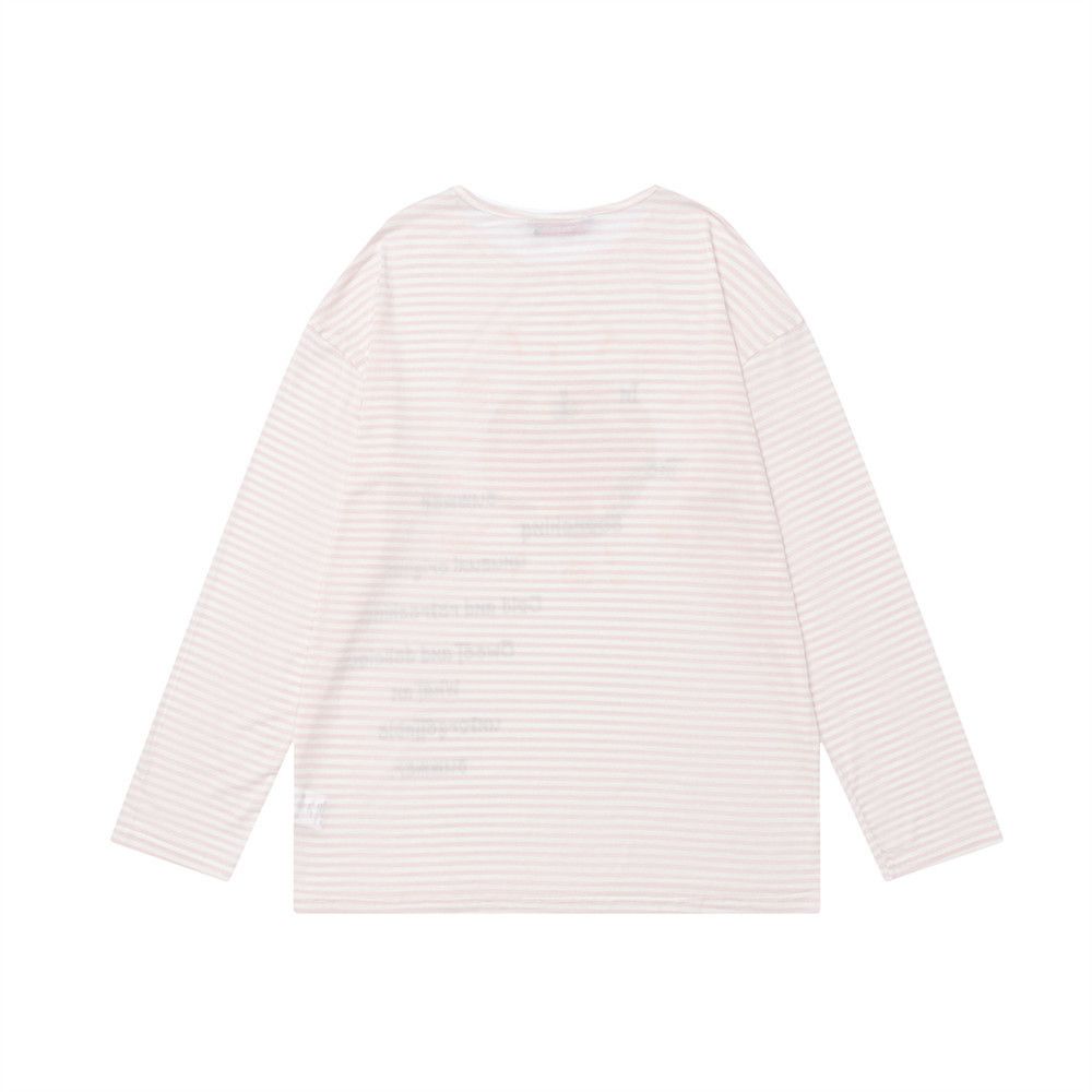 Japanese Brand Men's street trend casual fun striped long-sleeved T-shirt Size US M / EU 48-50 / 2 - 2 Thumbnail