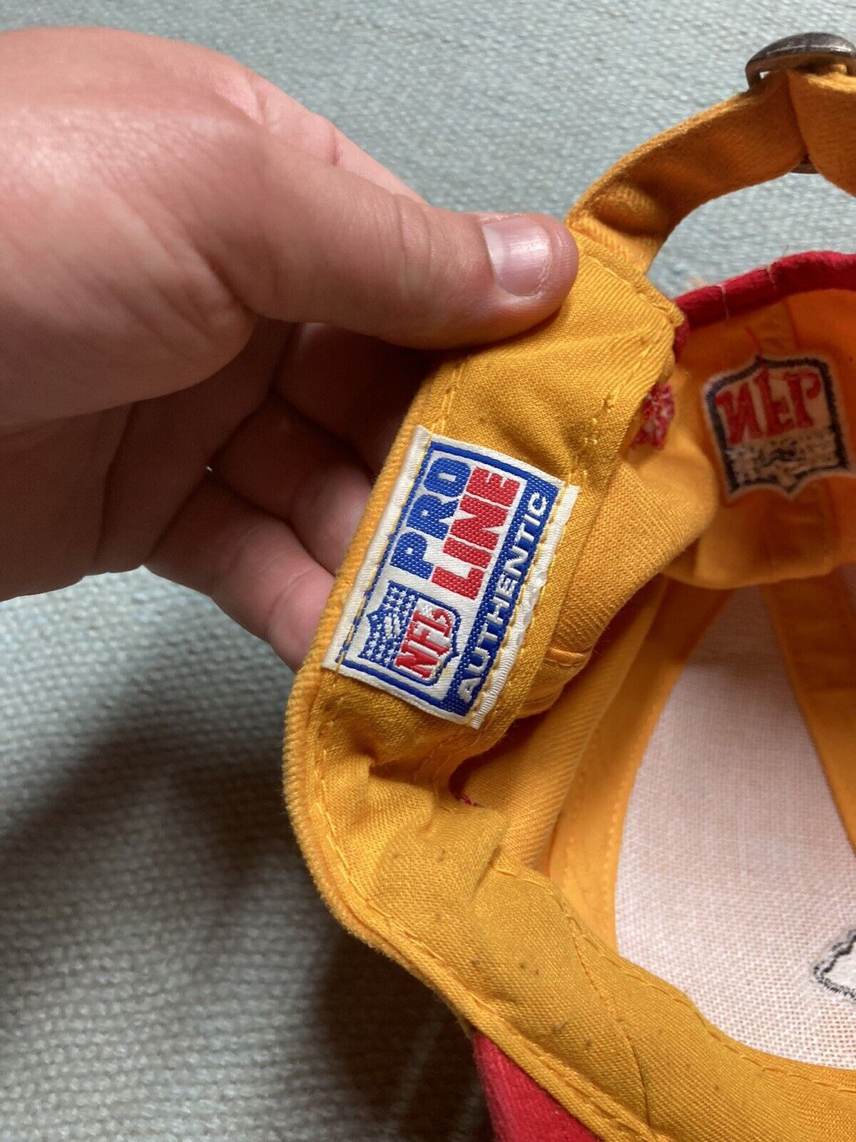 NFL × Vintage VTG strapback hat Kansas City chiefs logo athletic pro line Size ONE SIZE - 9 Thumbnail