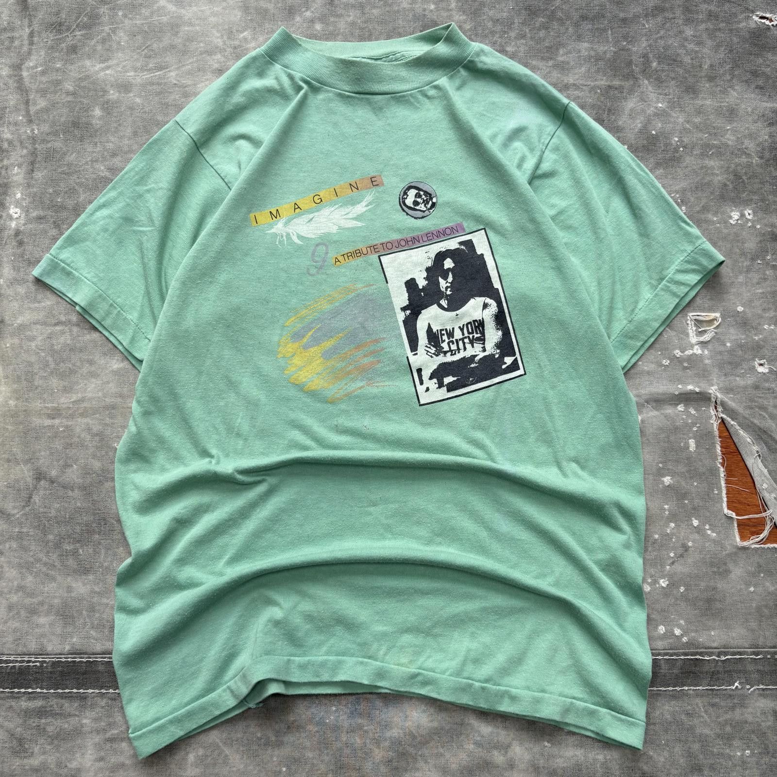 Other Vintage 80s Unique John Lennon Imagine The Beatles Shirt Size US M / EU 48-50 / 2 - 1 Thumbnail