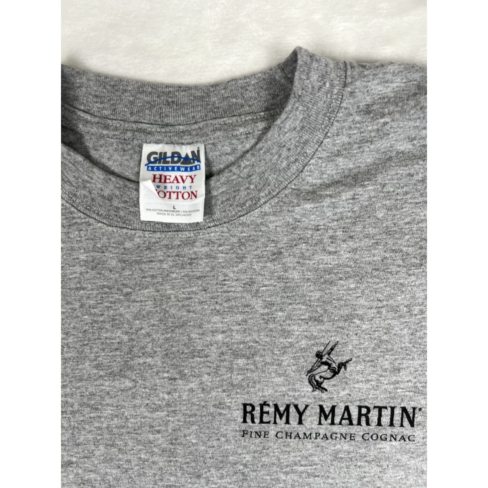 Gildan VINTAGE Remy Martin T-Shirt Size Large Gray Promo Y2K Mens Short Sleeve Crew Neck Cotton Knit Gildan 90s Beer Size US L / EU 52-54 / 3 - 3 Thumbnail