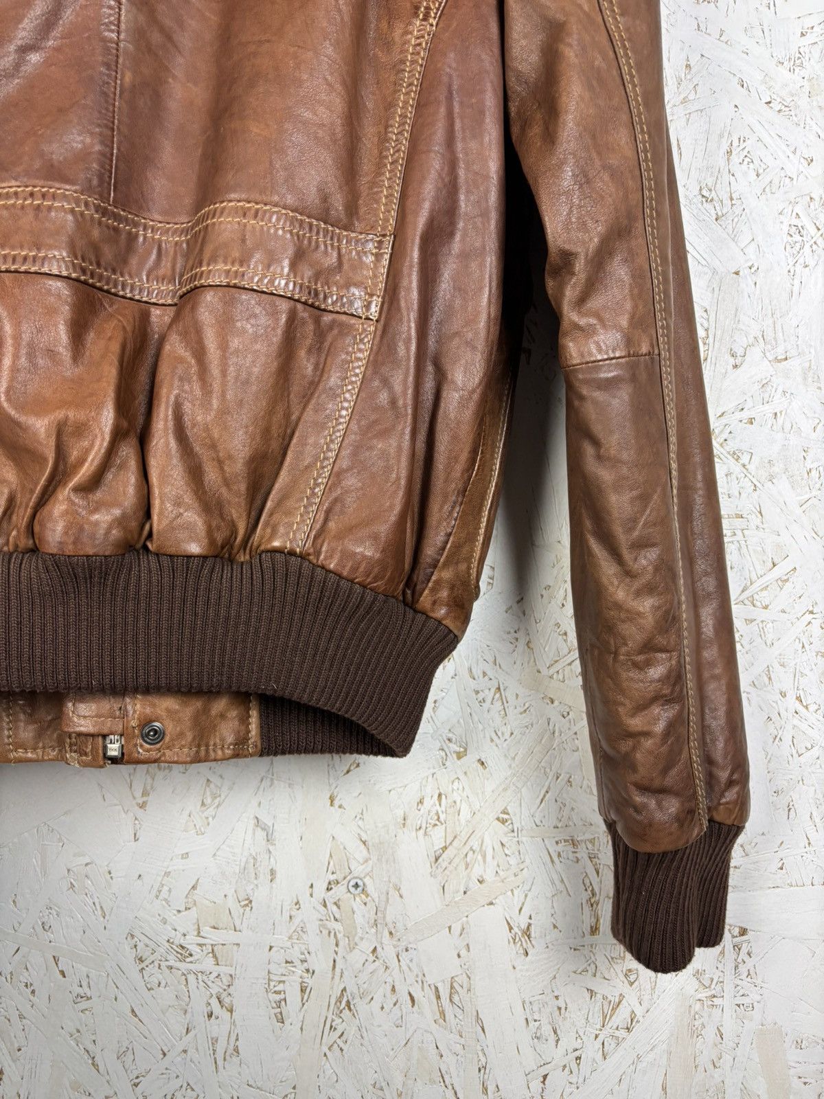 Leather Gipsy Vintage Brown Leather Bomber Jacket Size US M / EU 48-50 / 2 - 8 Thumbnail
