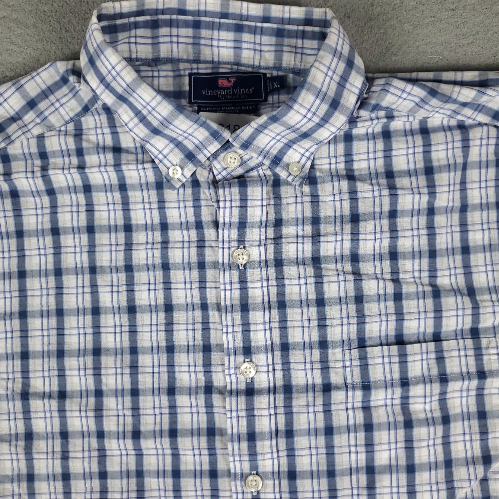 Vineyard Vines VINEYARD VINES Plaid Button-Up Shirt Mens Size XL Blue Long Sleeve Casual Preppy Size US XL / EU 56 / 4 - 2 Thumbnail