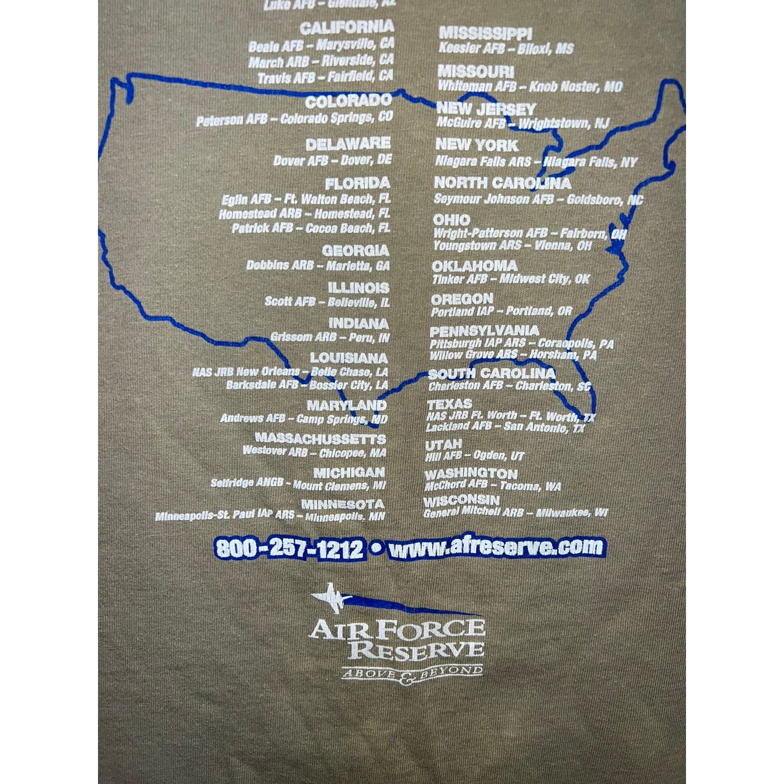Delta Vintage Air Force Reserve Shirt Above & Beyond Tour Brown XL Size US XL / EU 56 / 4 - 8 Thumbnail