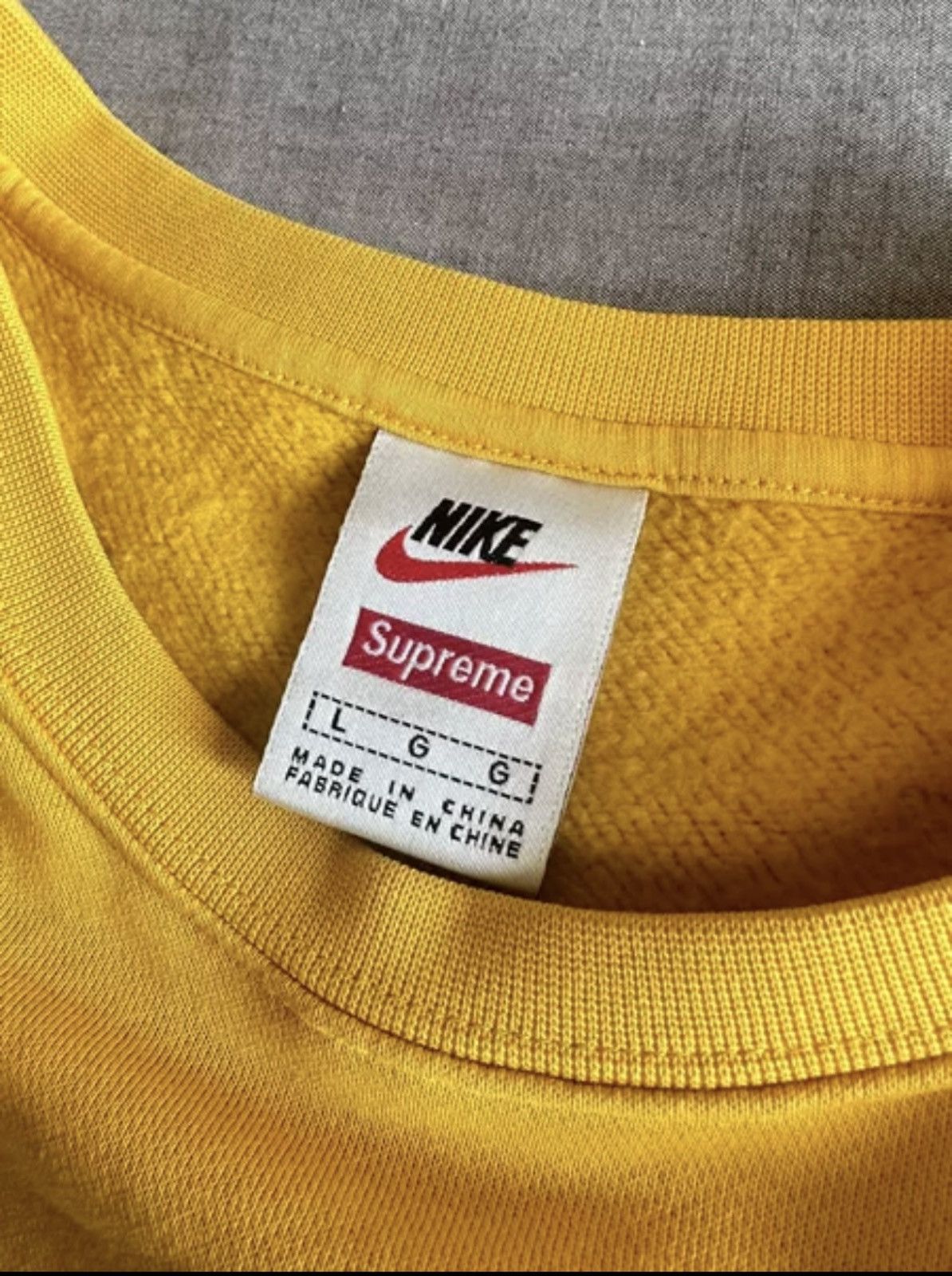 【Supreme × Nike】yellow Crewneck Mustard Nike × Supreme Supreme Nike crewneck mustard | Grailed
