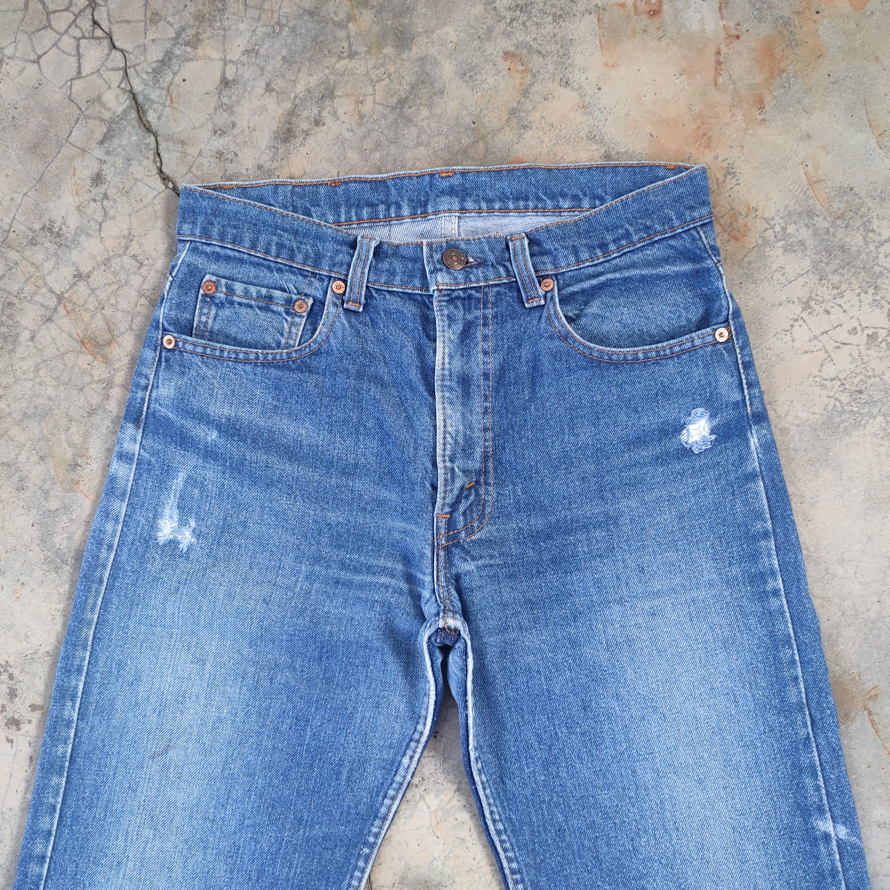 Levi's Vintage Clothing W30 VINTAGE LEVI'S 505 FADED DISTRESSED RIPPED JEANS PANTS Size US 30 / EU 46 - 3 Thumbnail