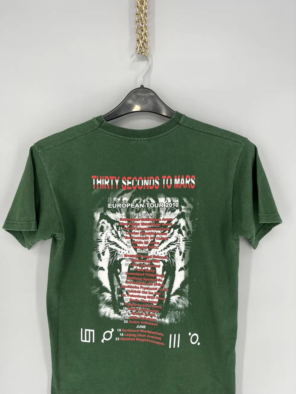 Band Tees Vintage Y2K 30 SECONDS TO MARS Tour T-Shirt 2010 Size US S / EU 44-46 / 1 - 10 Thumbnail