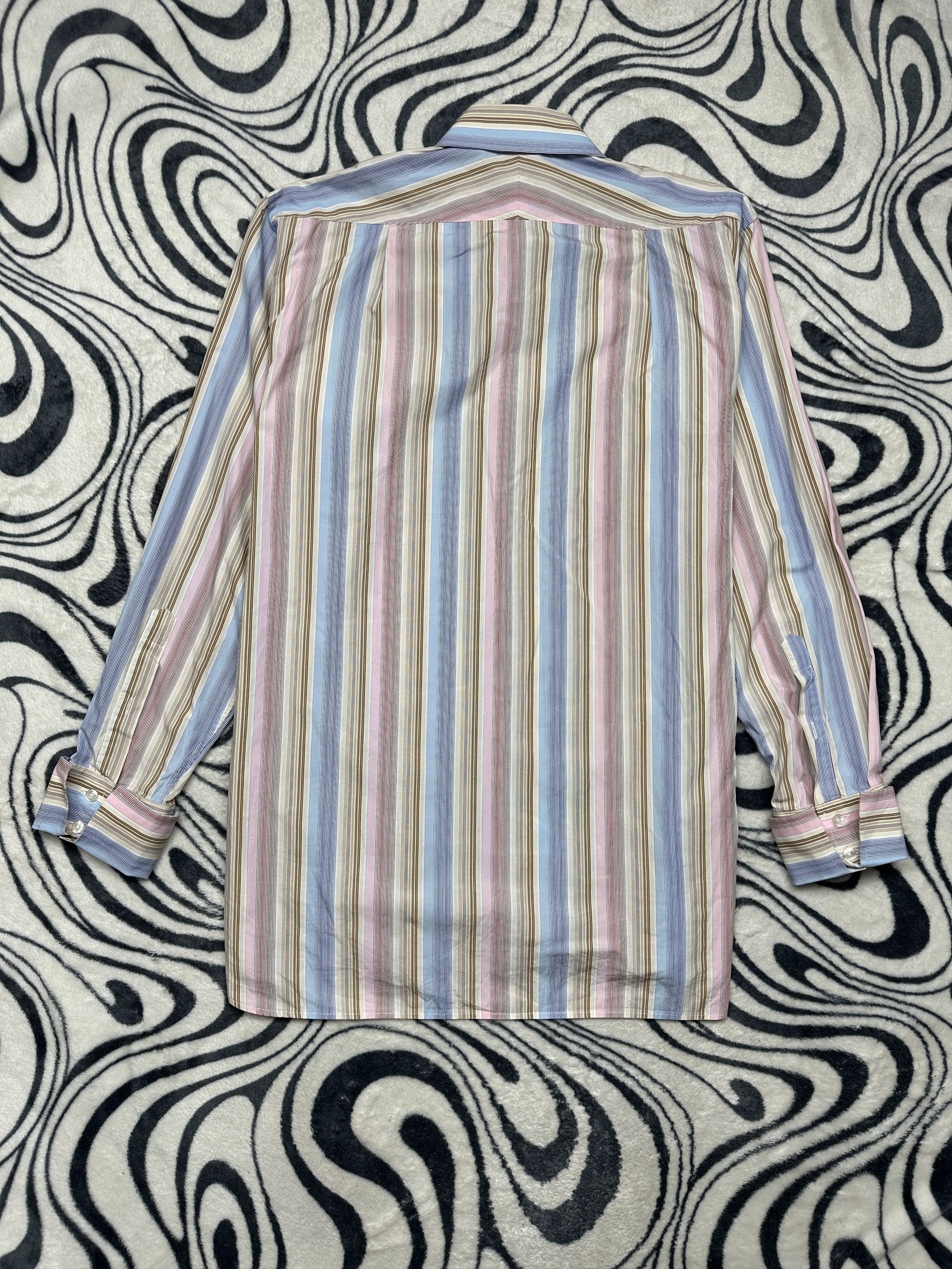 Aquascutum Aquascutum Vintage Mens Long Sleeve Striped Shirt Size US XL / EU 56 / 4 - 6 Thumbnail